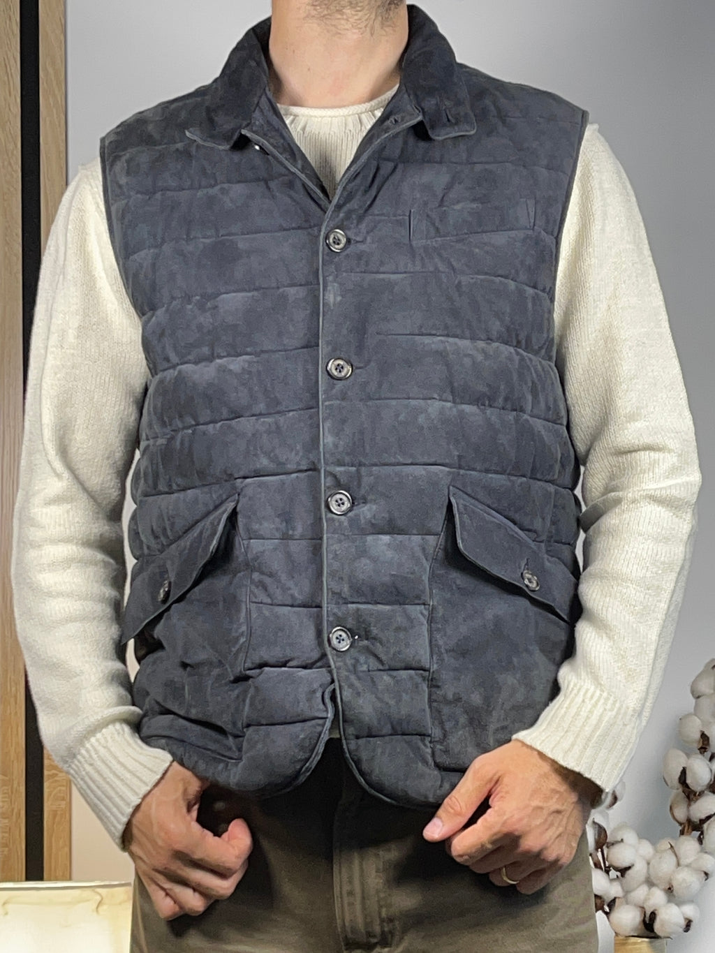 Polo Ralph Lauren Quilted Goat Suede Vest