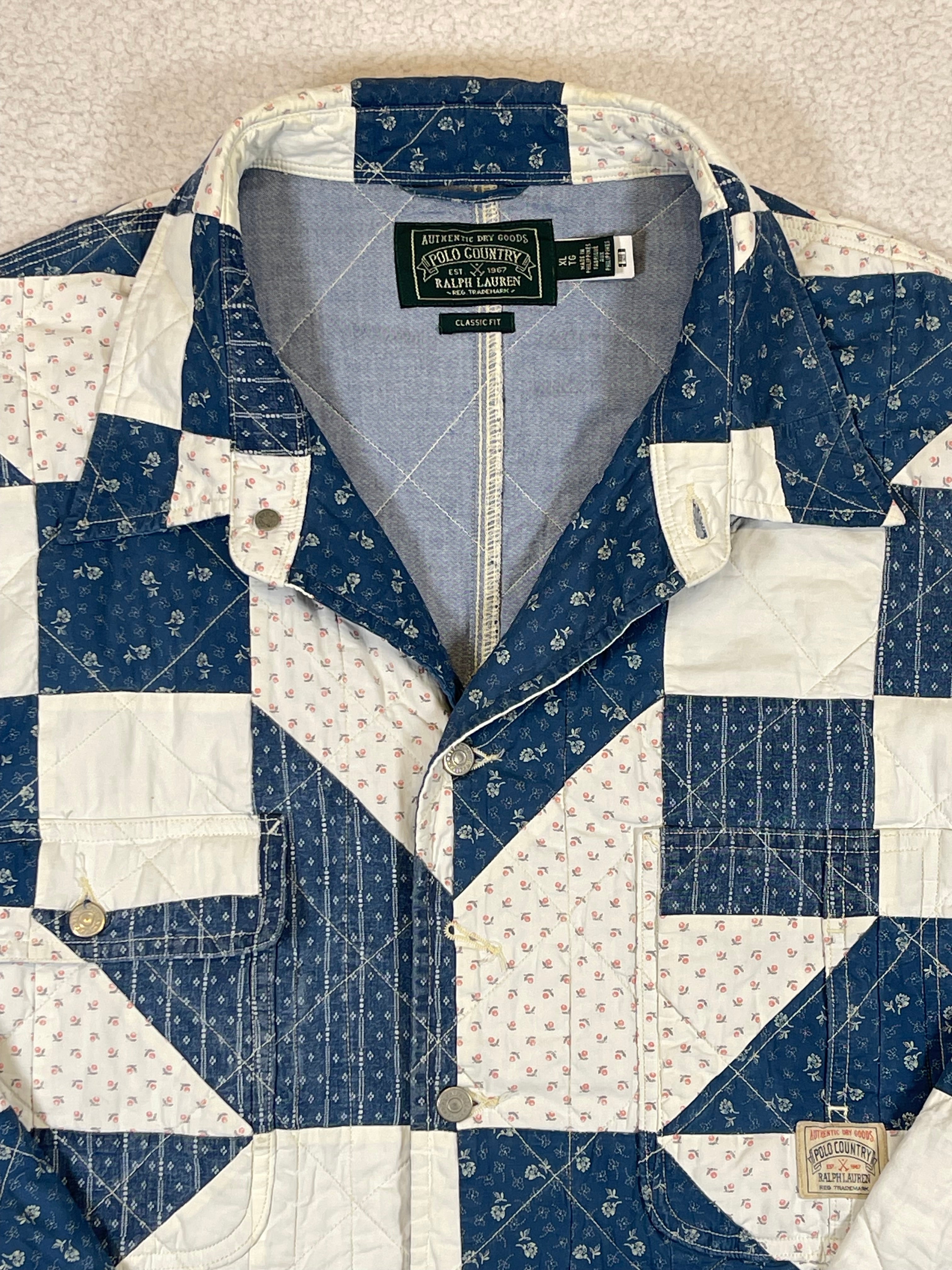 Polo Country Ralph Lauren Cotton & Linen Patchwork Shirt Jacket (2022)