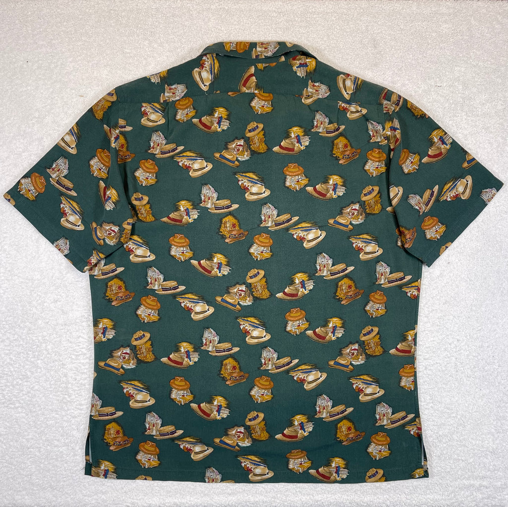 Polo by Ralph Lauren 1990s Vintage Hat-Print Safari Shirt