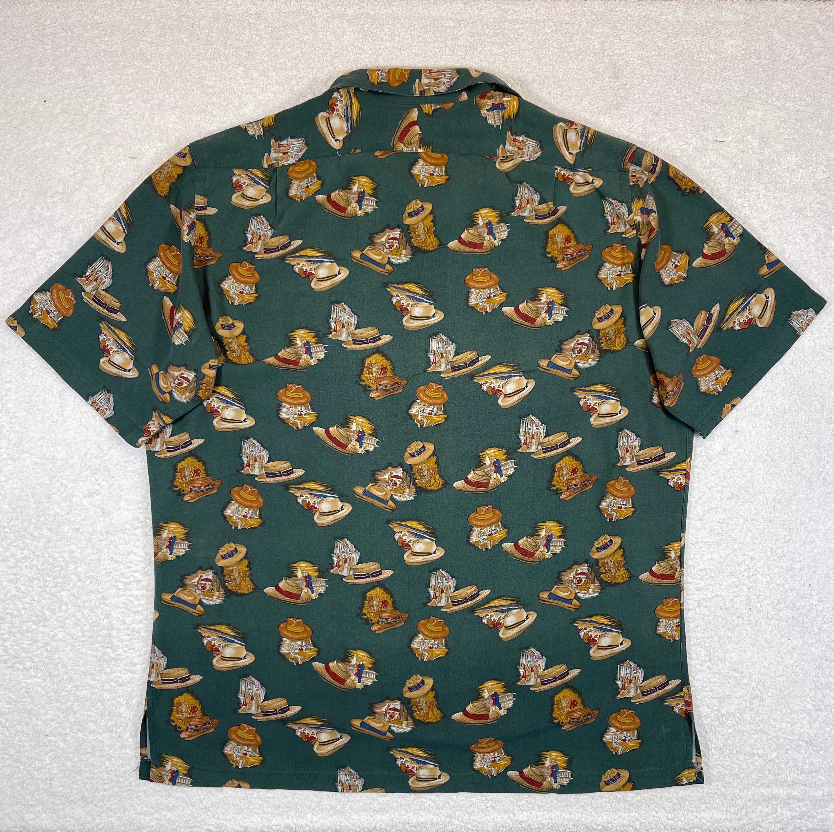 Polo by Ralph Lauren 1990s Vintage Hat-Print Safari Shirt