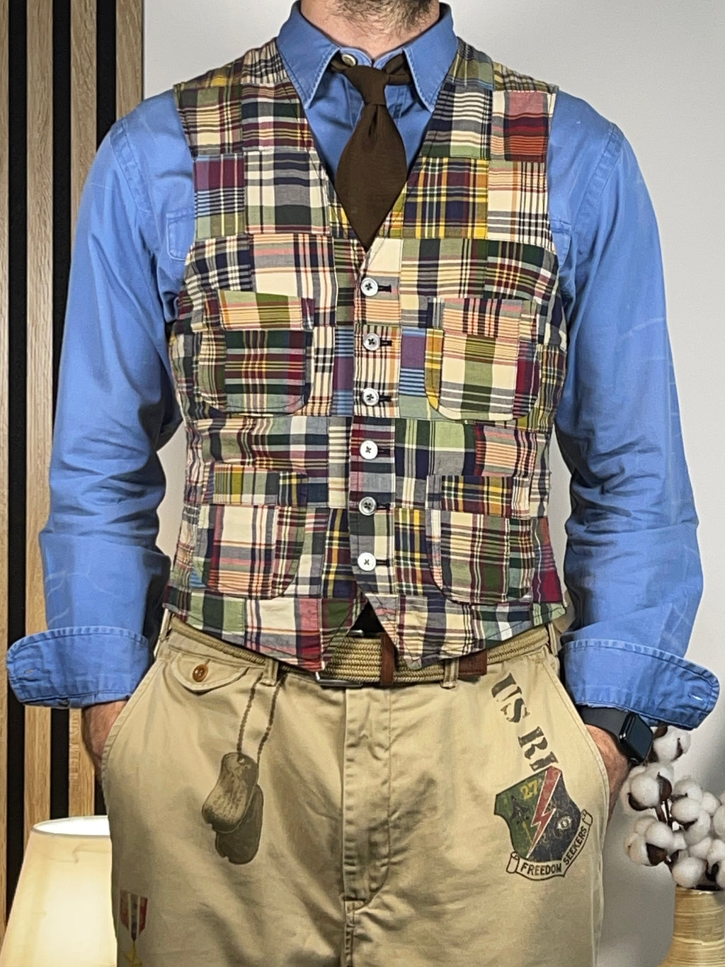 Polo by Ralph Lauren Polo Soft Madras Patchwork Vest (Vintage)