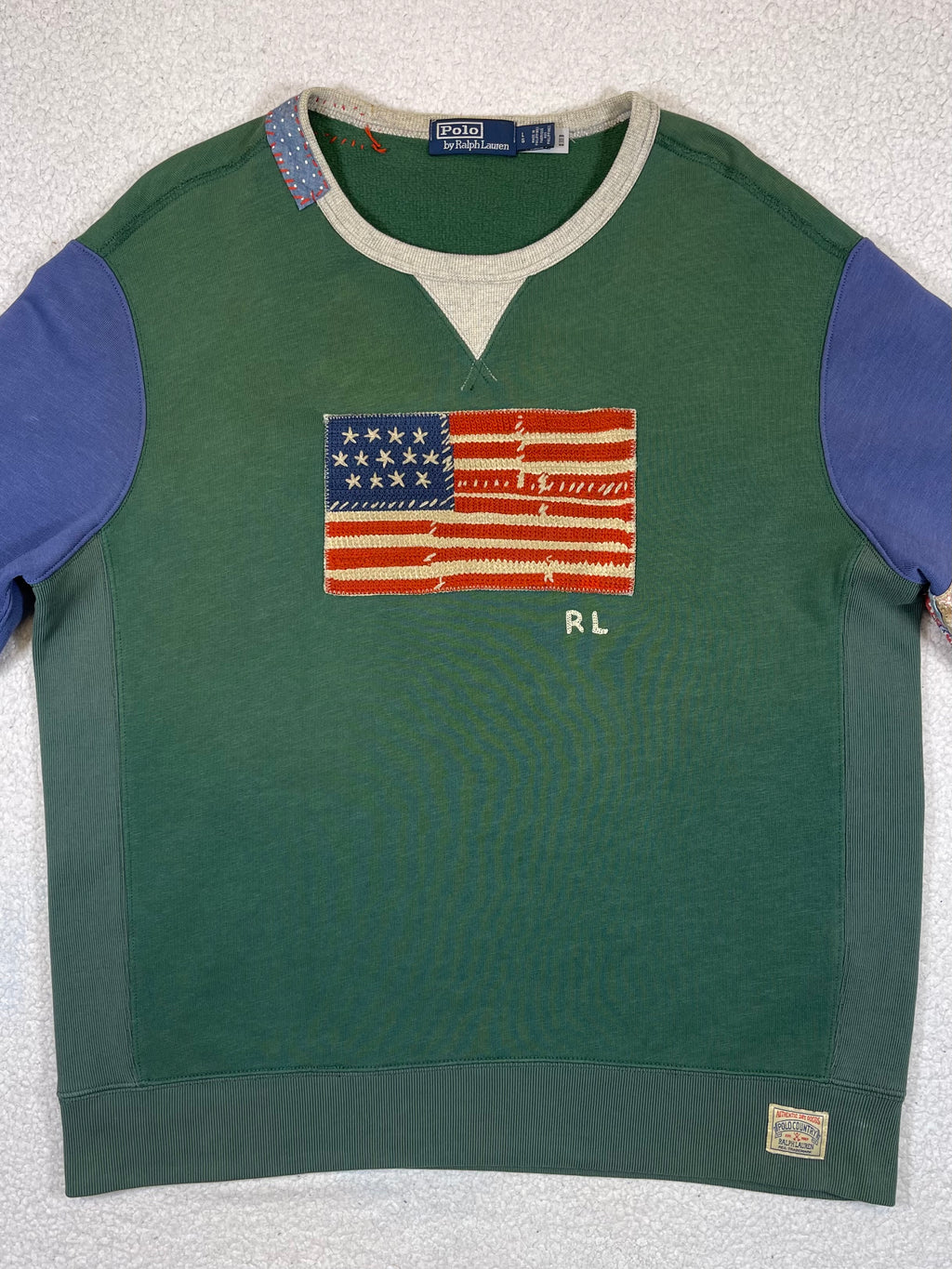 Polo Ralph Lauren Patchwork Flag Fleece Sweatshirt (2022)