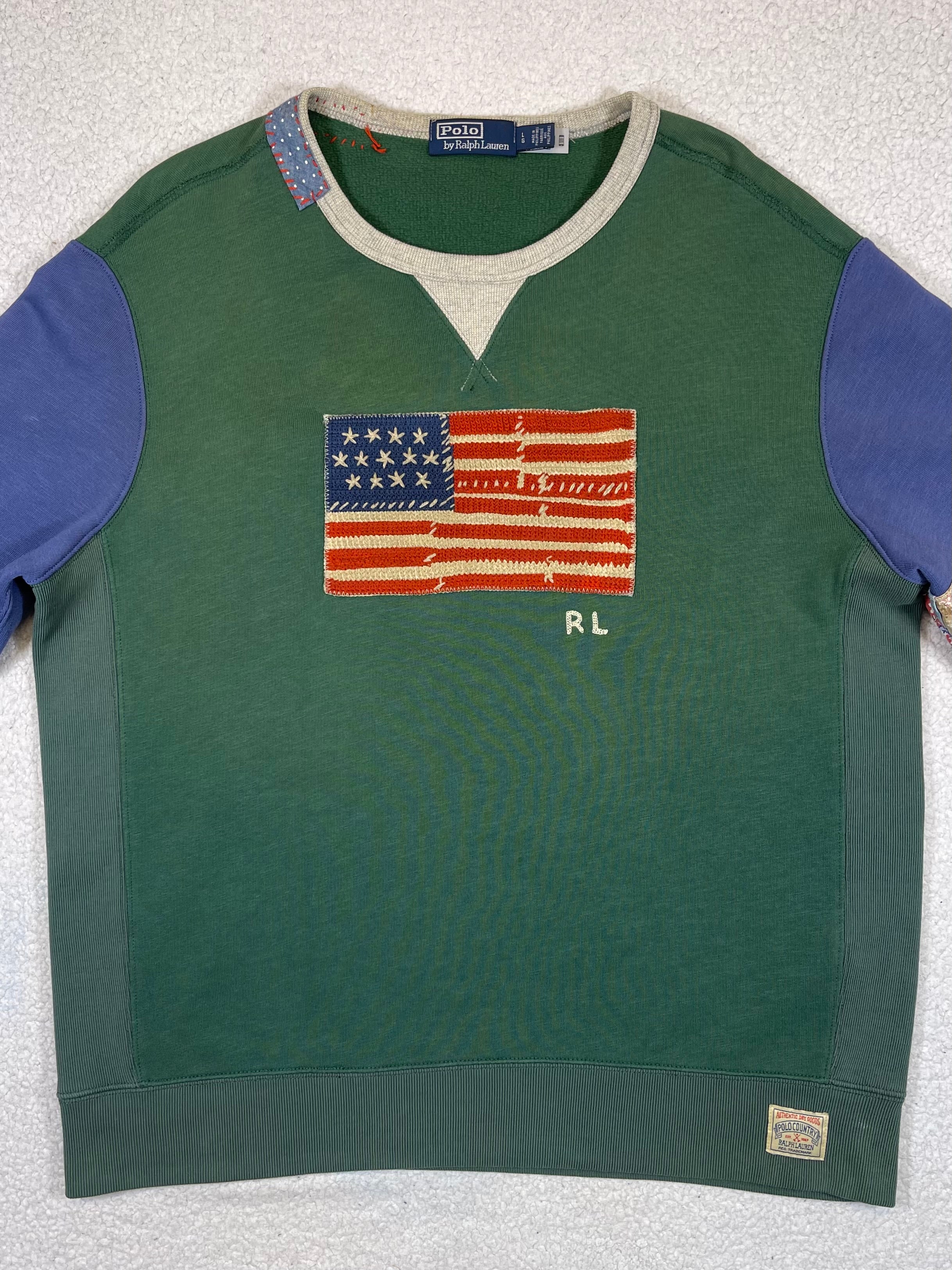 Polo Ralph Lauren Patchwork Flag Fleece Sweatshirt (2022)