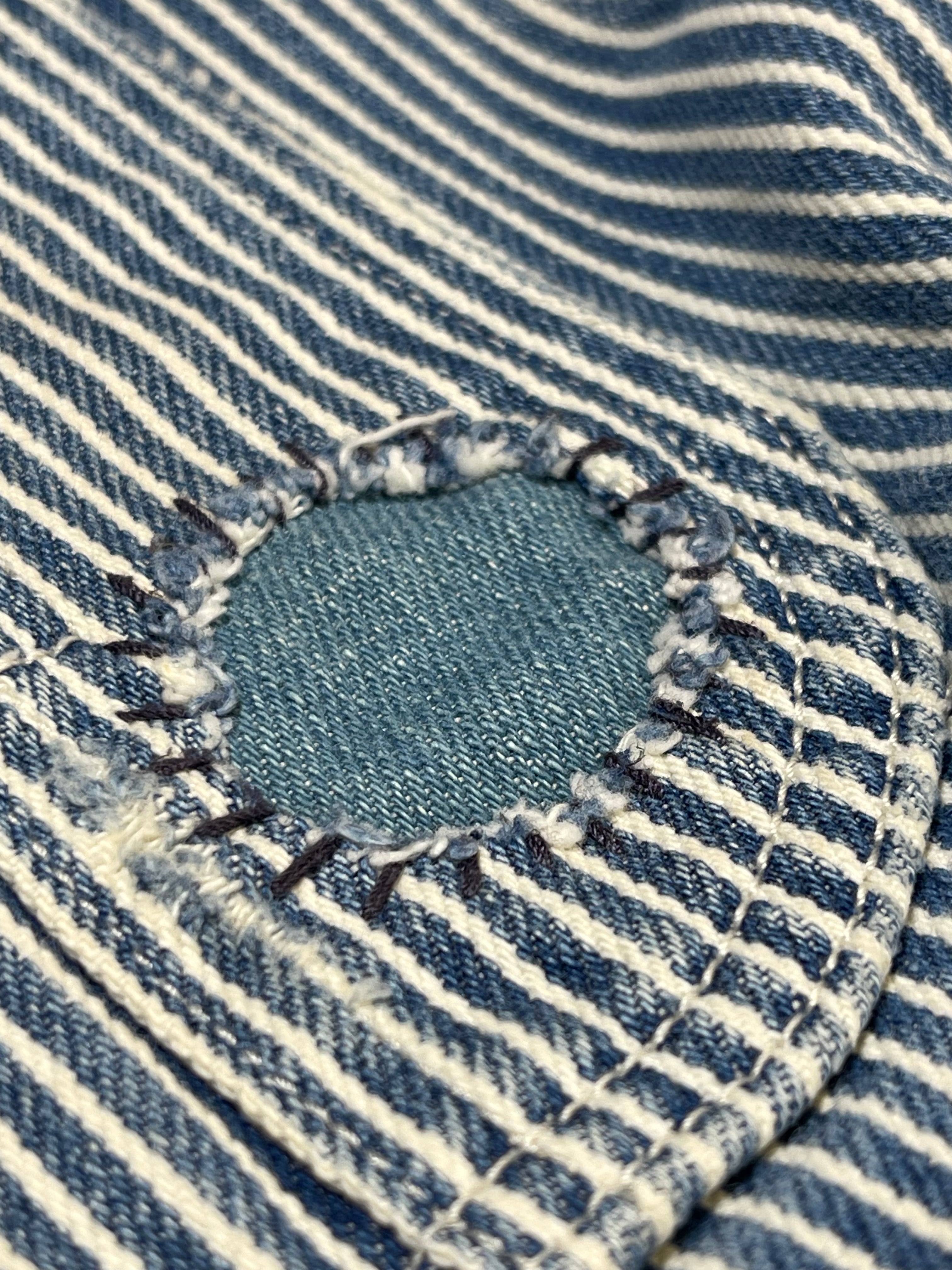Ralph Lauren Denim & Supply Striped Aged Denim Overalls