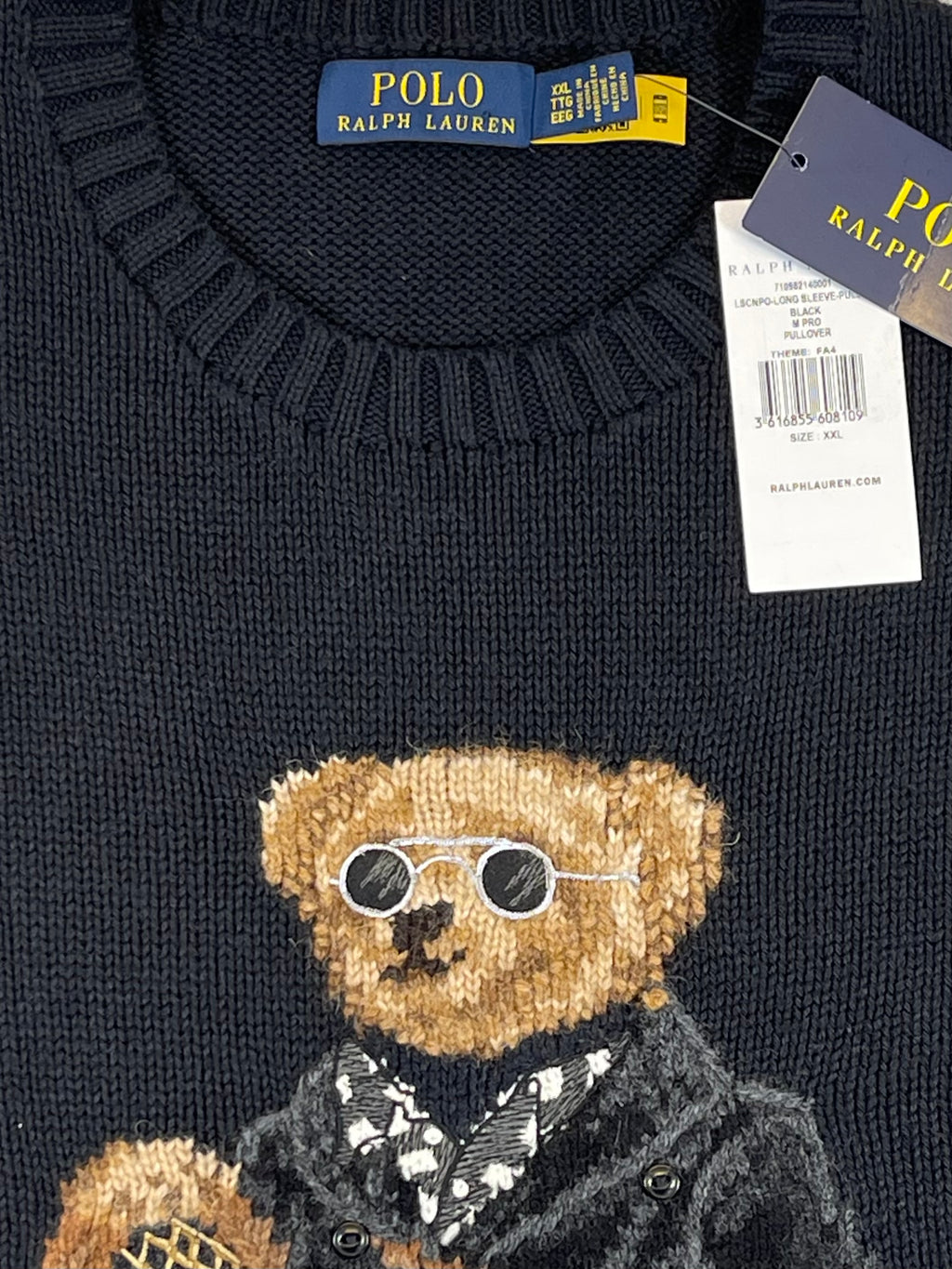 Polo Ralph Lauren Polo Bear Vintage Snowshoes Cotton & Cashmere Sweater XXL