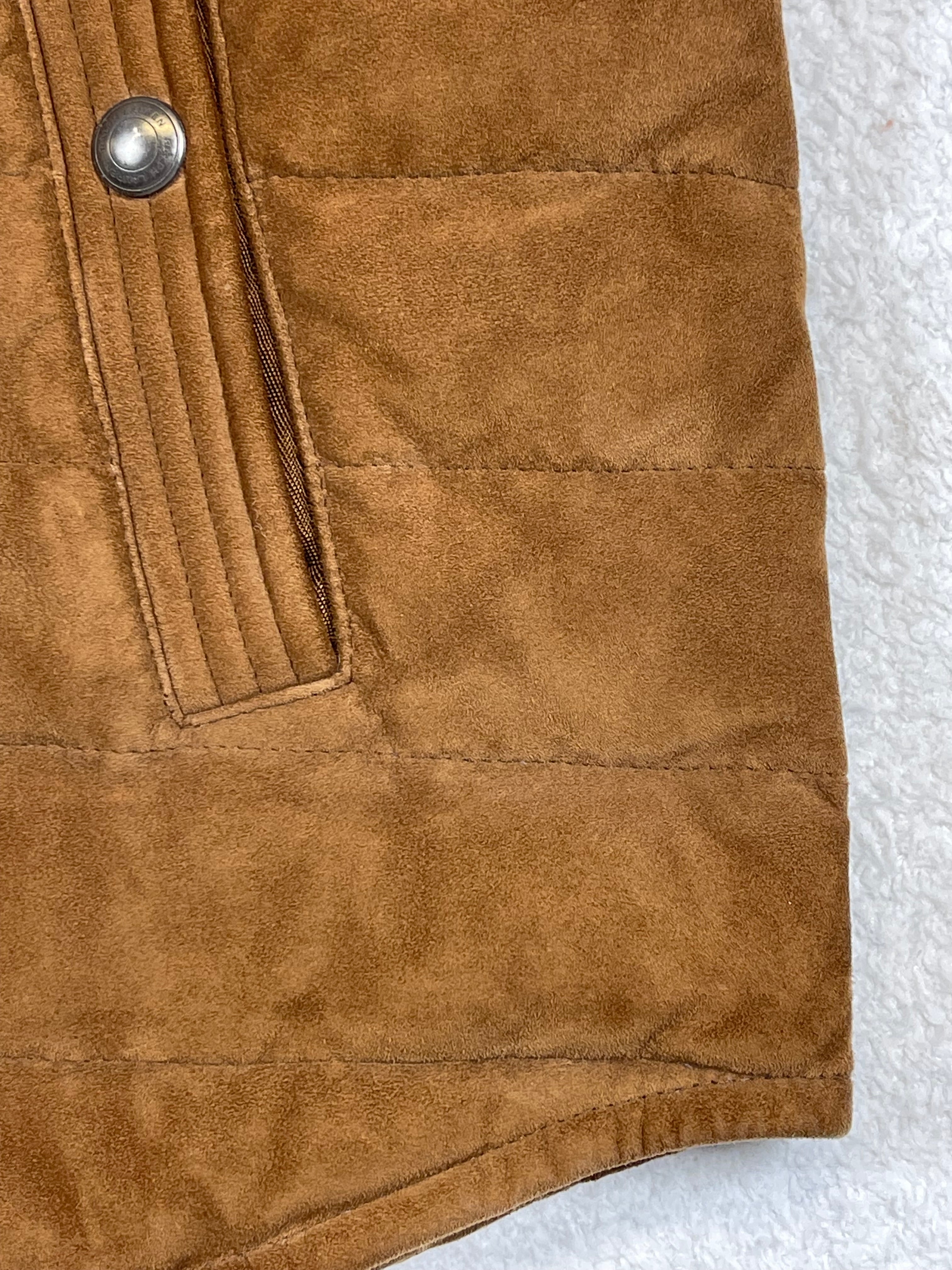 Polo Ralph Lauren Quilted Lamb Suede Down Jacket