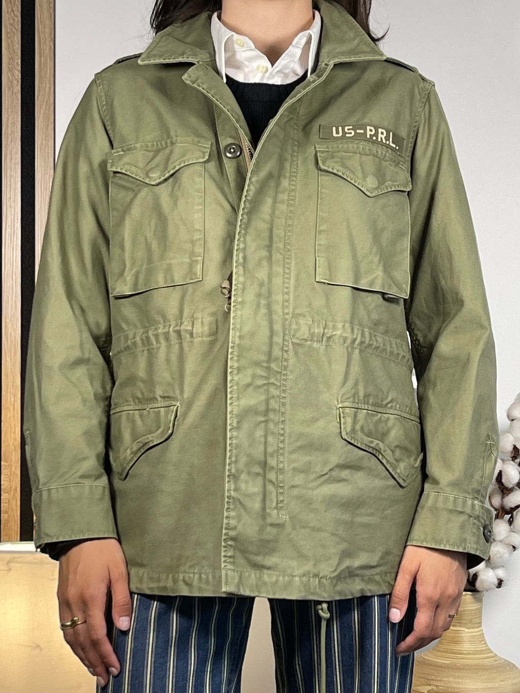 Polo Ralph Lauren Distressed Cotton Twill Surplus Jacket
M