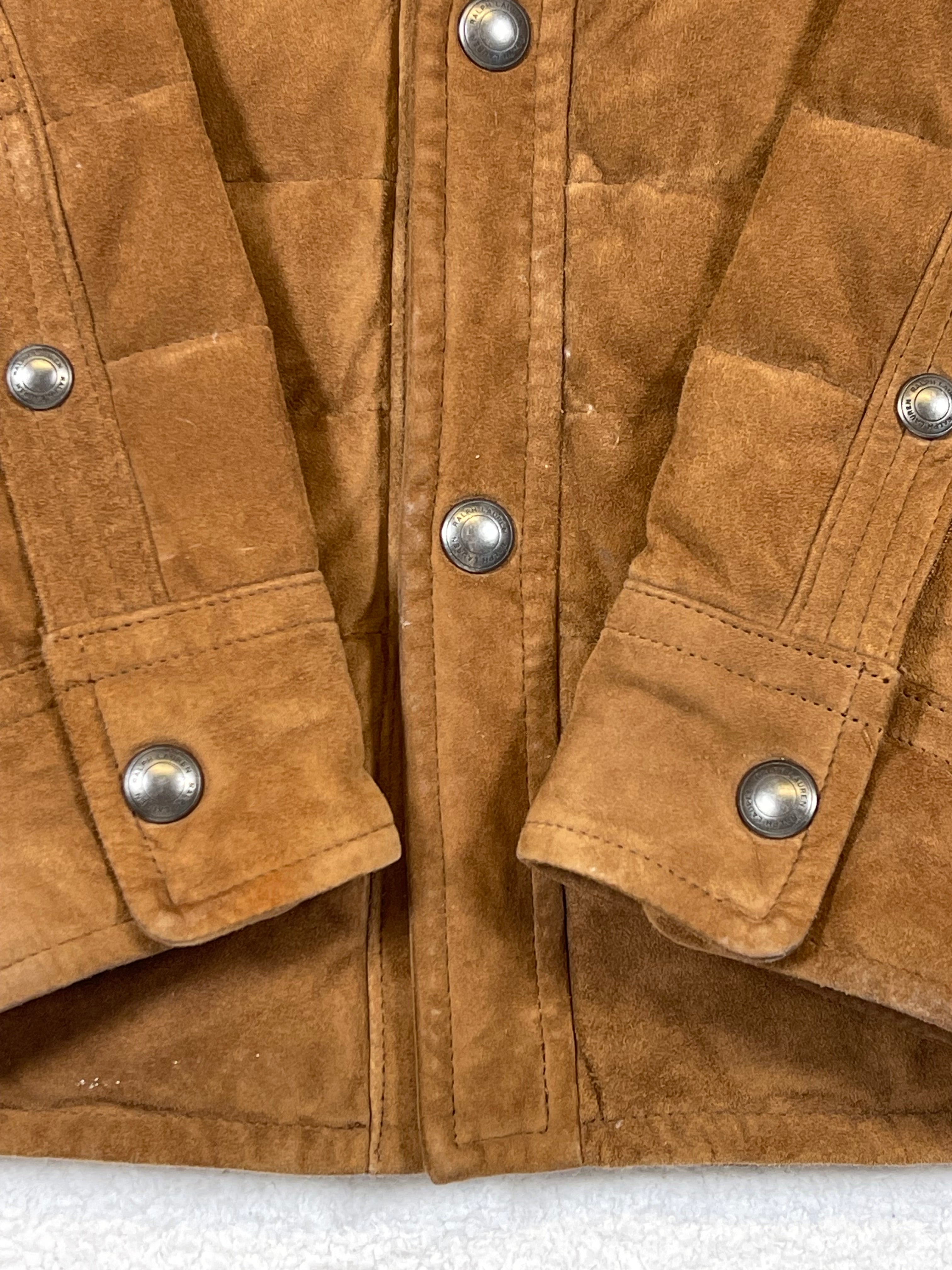Polo Ralph Lauren Quilted Lamb Suede Down Jacket