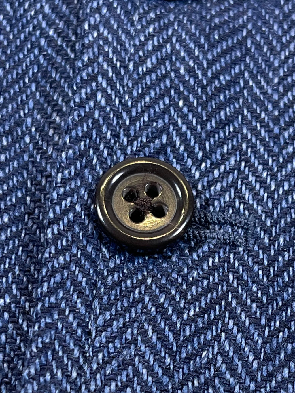 Polo Ralph Lauren Made in Italy Indigo Herringbone Linen Vest