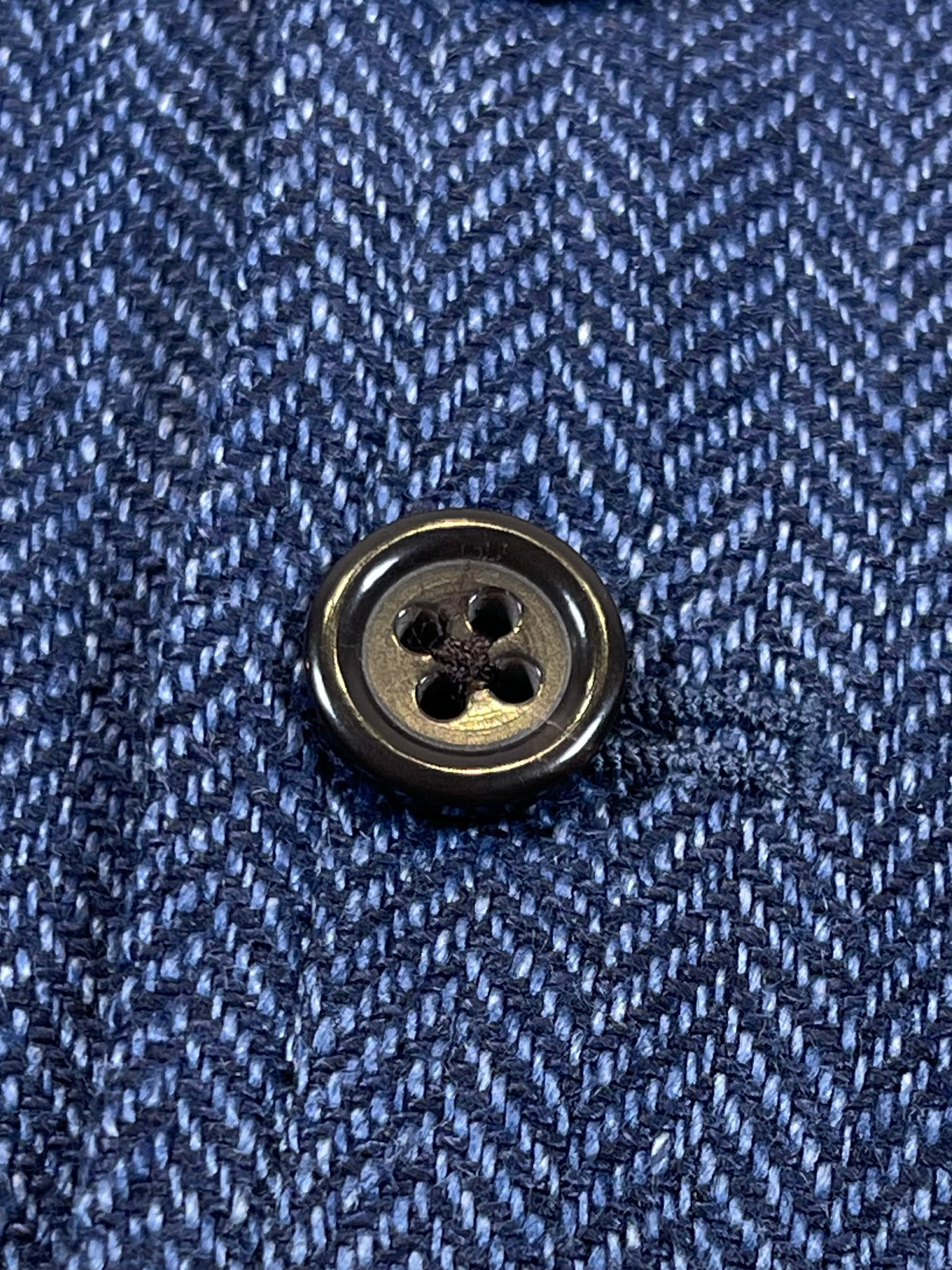 Polo Ralph Lauren Made in Italy Indigo Herringbone Linen Vest