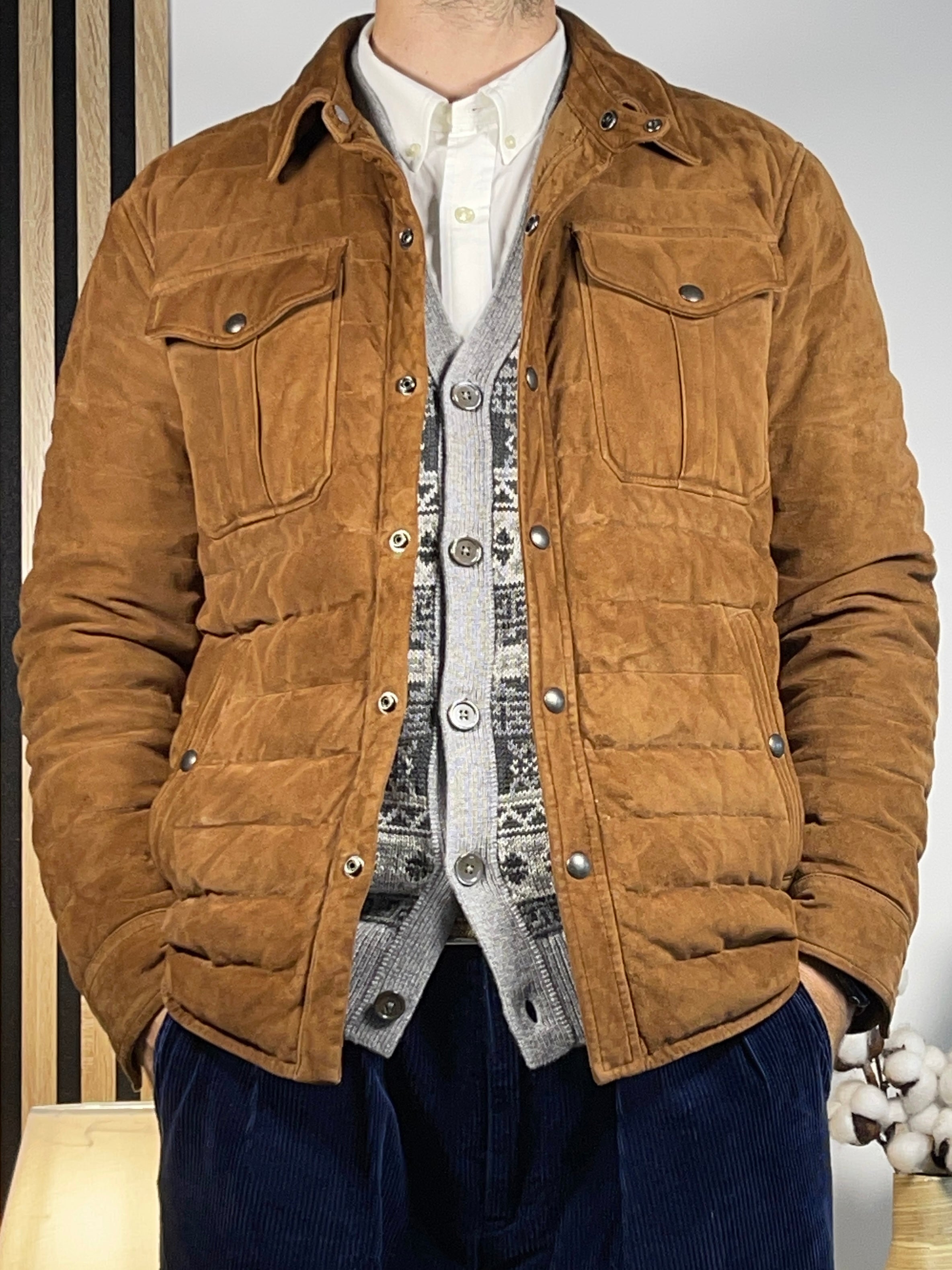Polo Ralph Lauren Quilted Lamb Suede Down Jacket