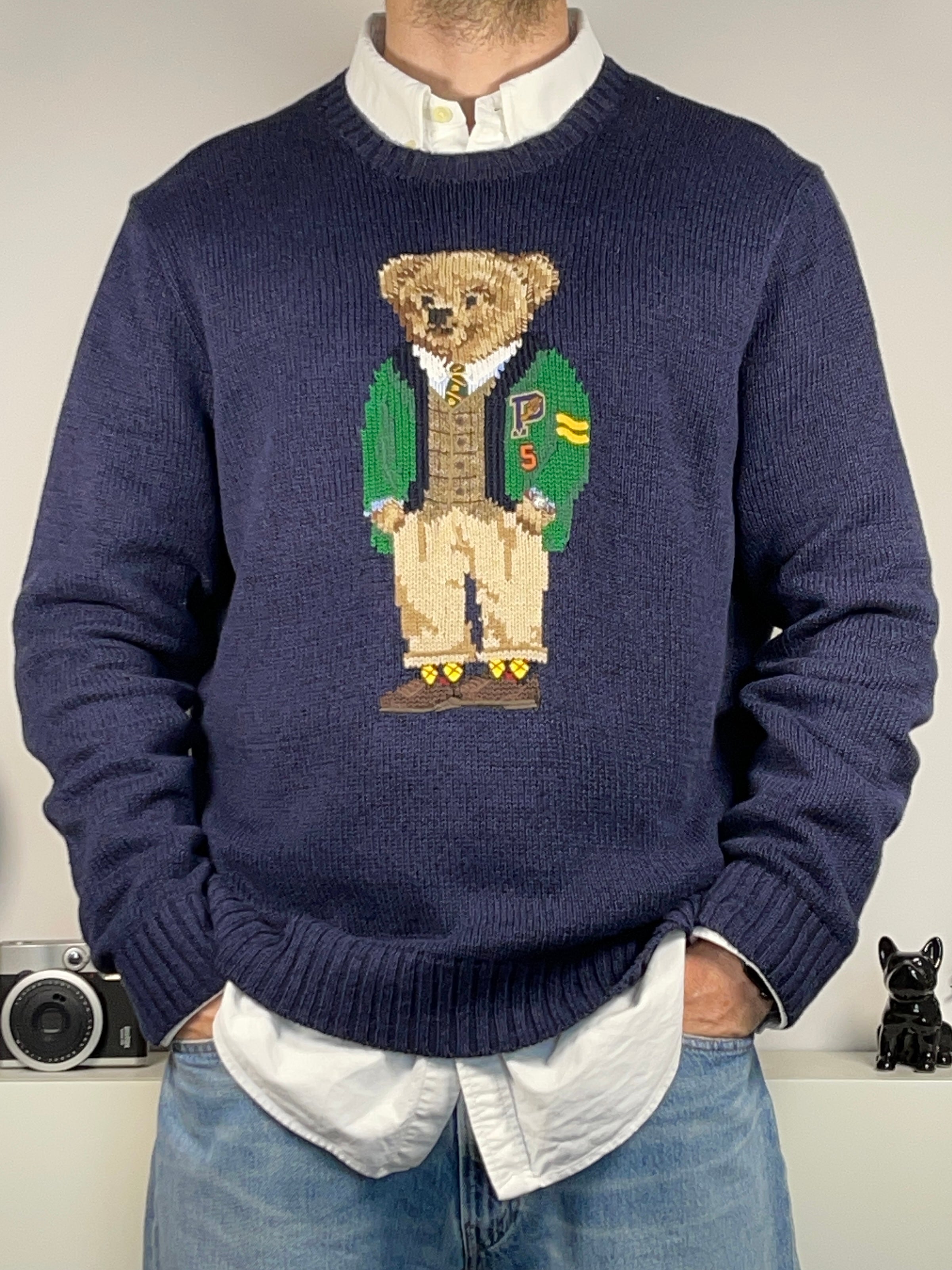 Polo Ralph Lauren Preppy Polo Bear Cotton & Linen Sweater