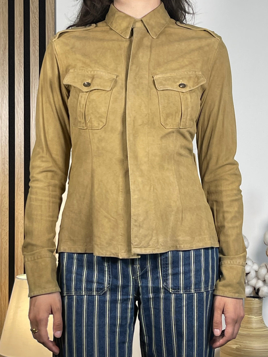 Ralph Lauren Military Suede Overshirt (Vintage)