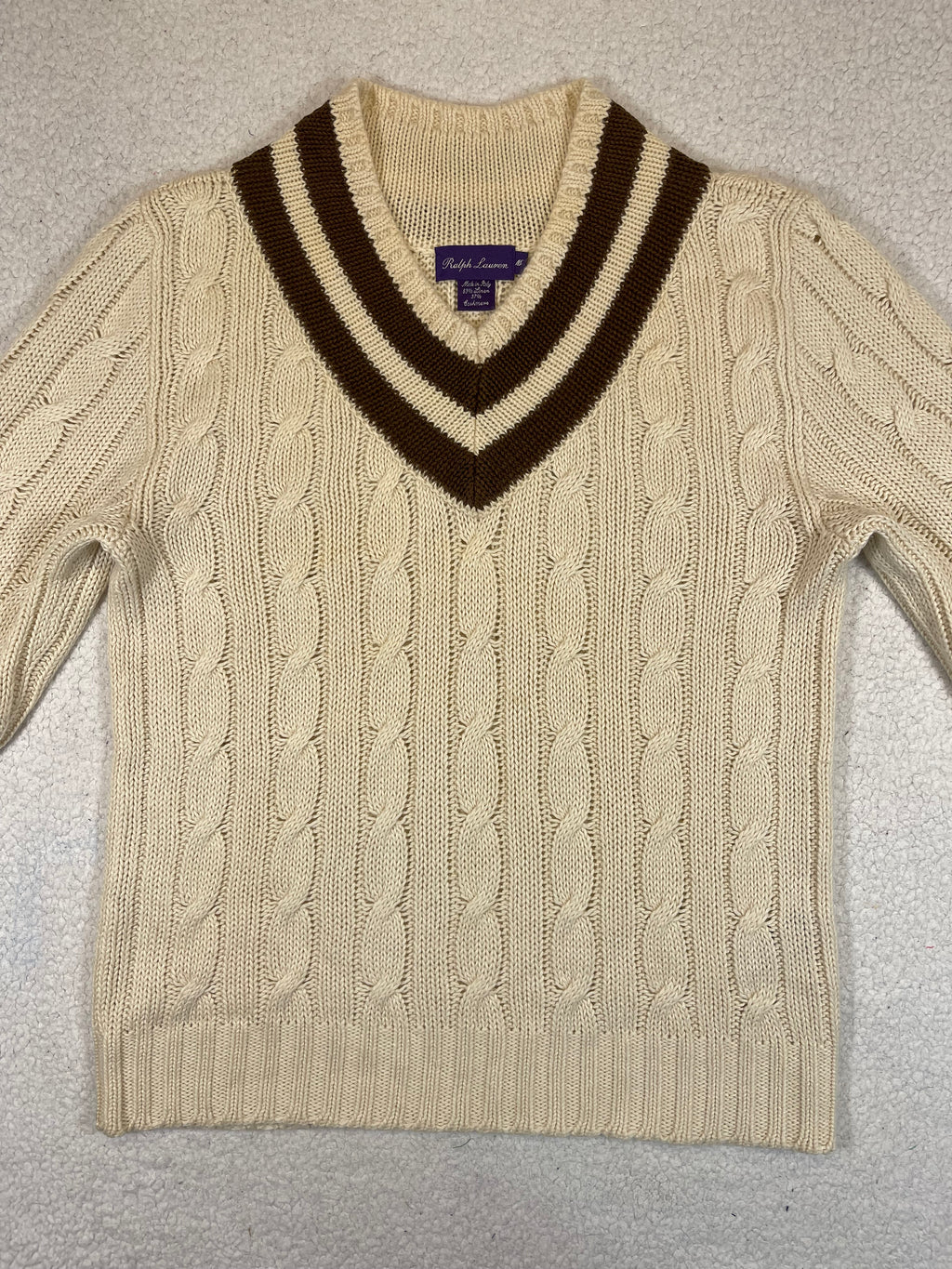 Ralph Lauren Purple Label Linen & Cashmere Cricket Sweater (Vintage 2000s)