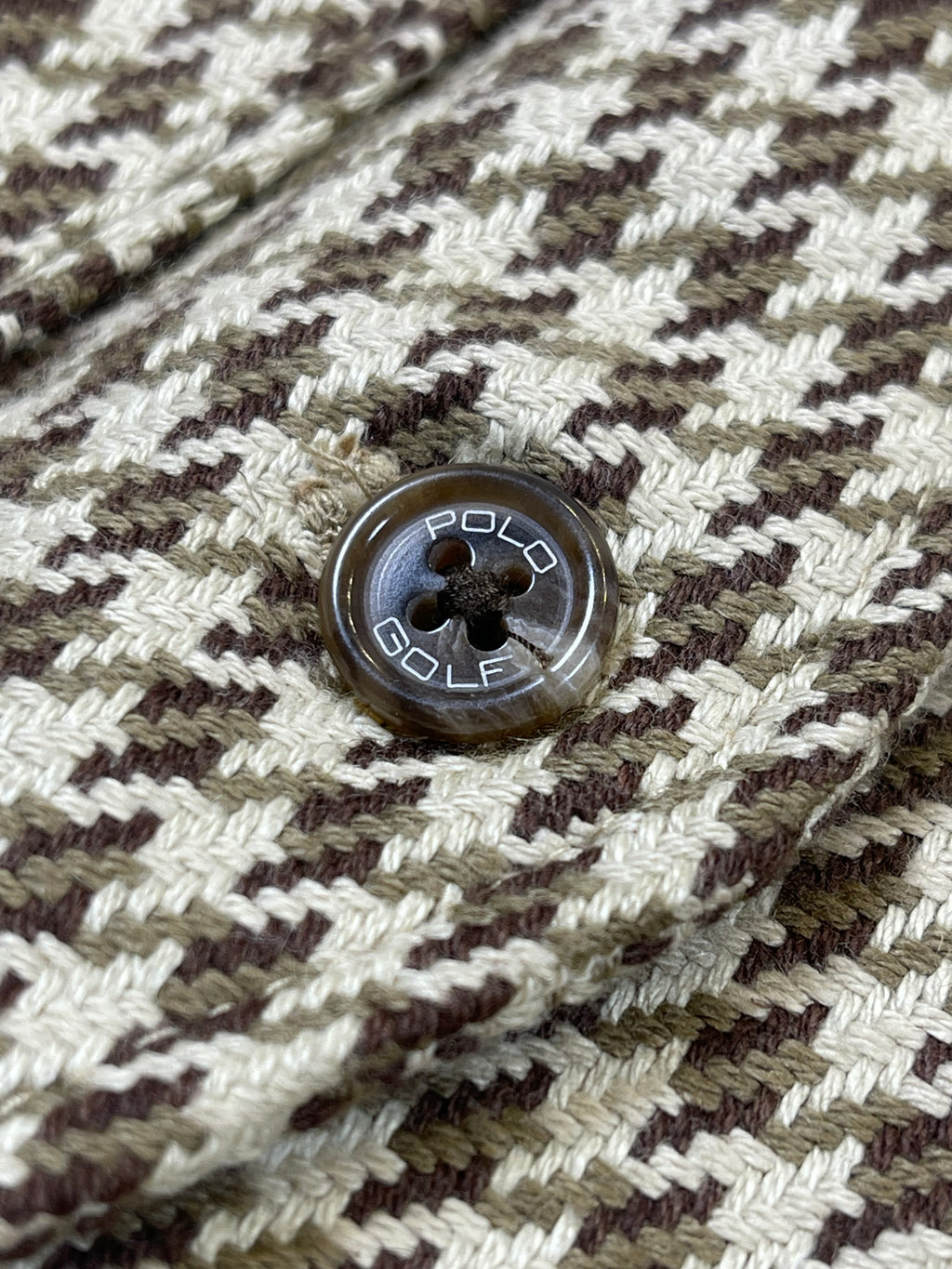 Polo Golf Ralph Lauren Houndstooth Linen Blend Jacket (Vintage)