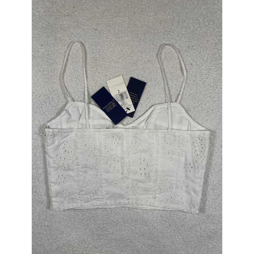 Polo Ralph Lauren besticktes Leinenbustier