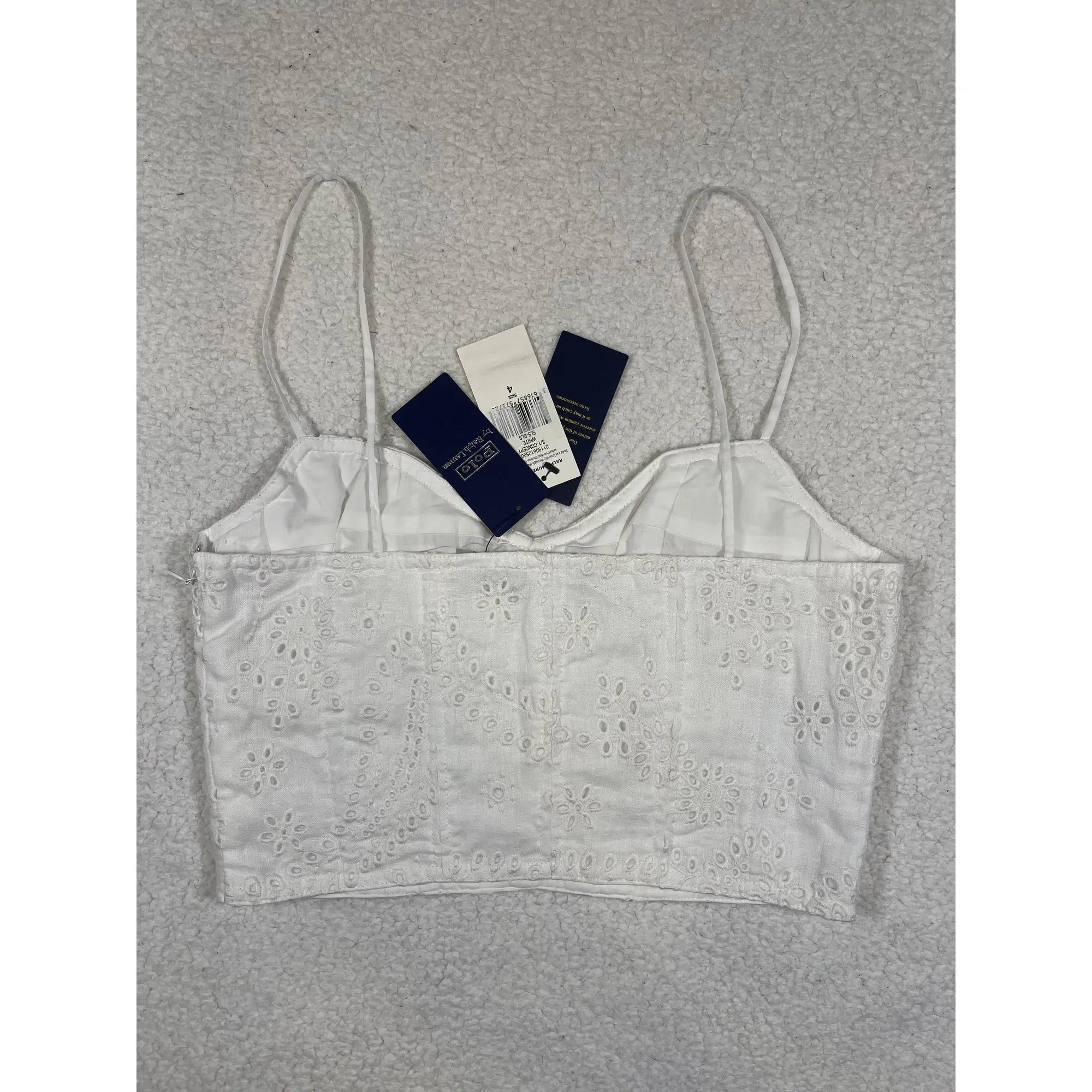 Polo Ralph Lauren English Embroidered Linen Bustier