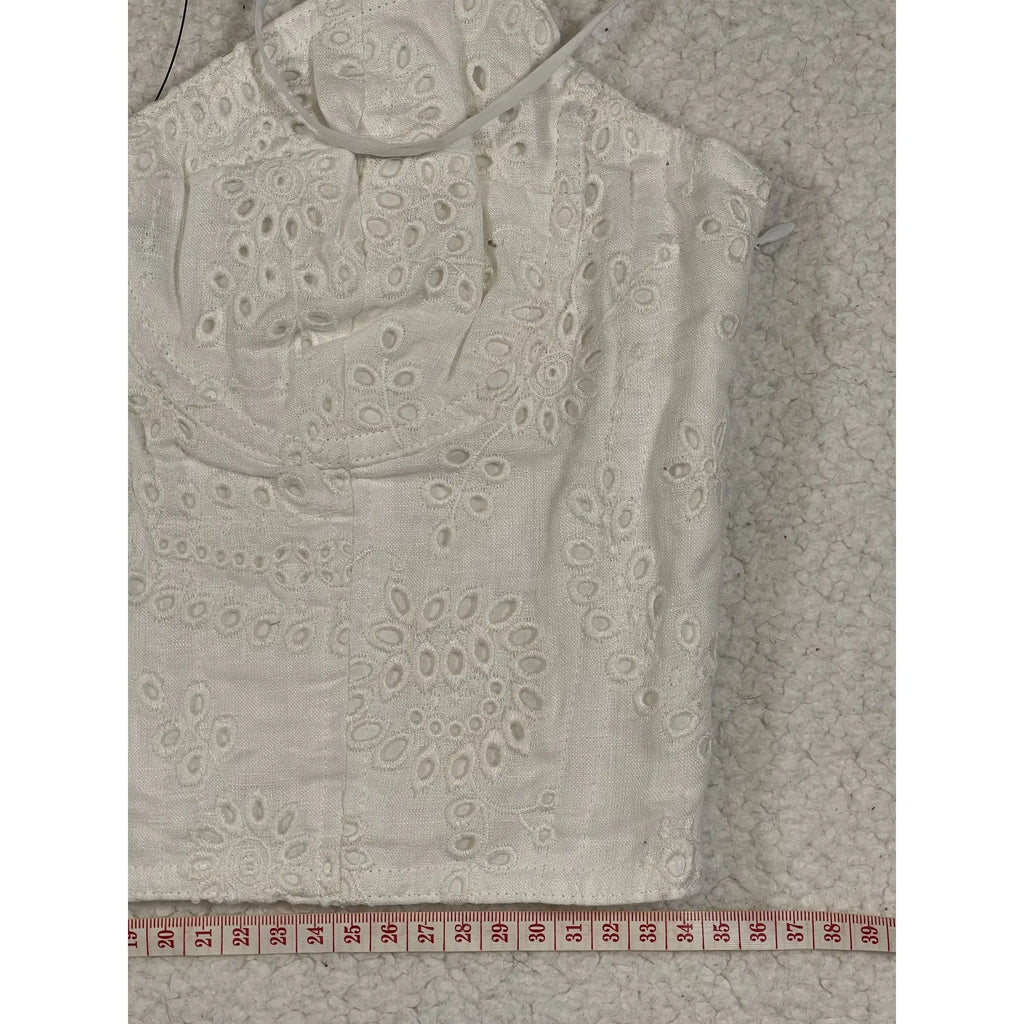 Polo Ralph Lauren besticktes Leinenbustier