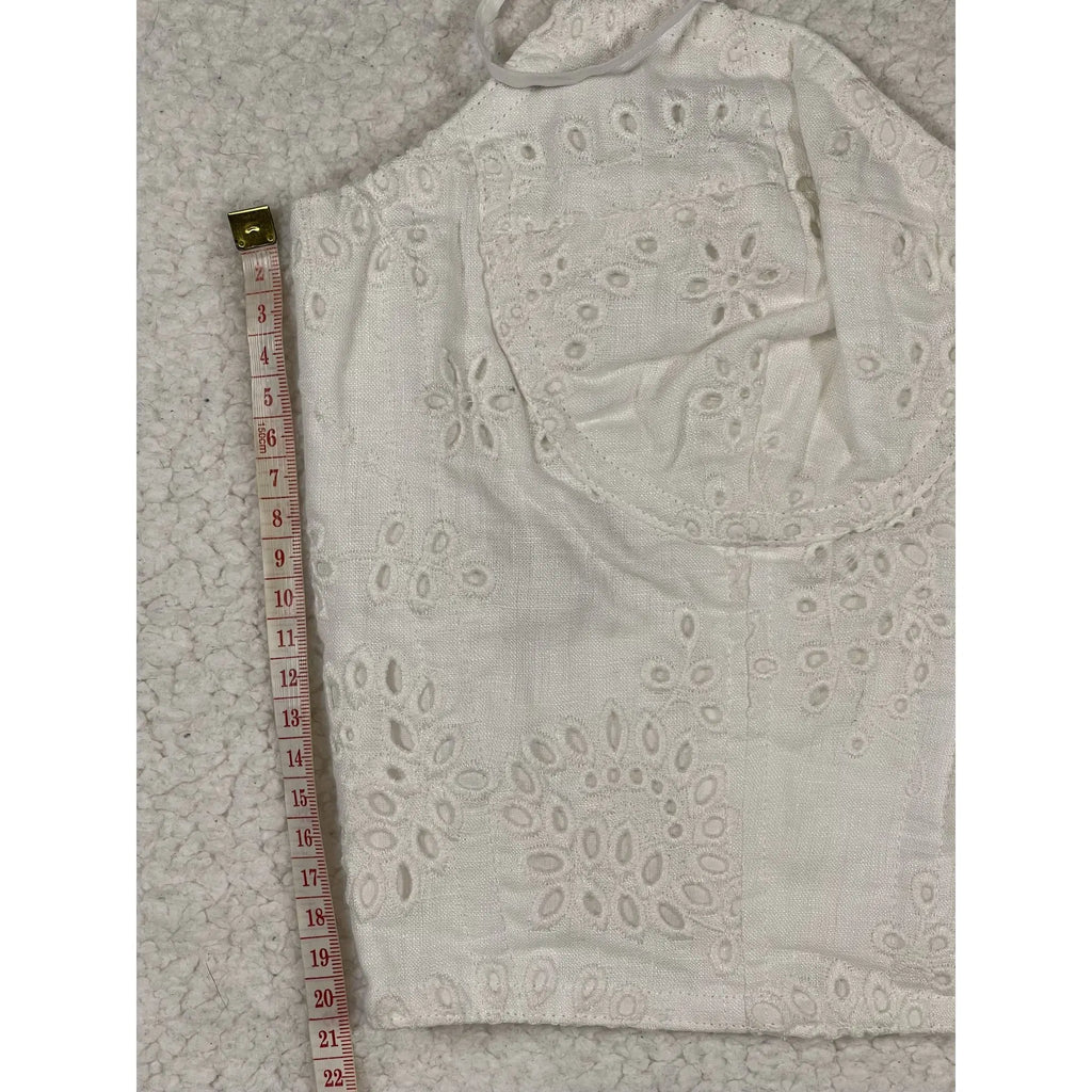 Polo Ralph Lauren besticktes Leinenbustier