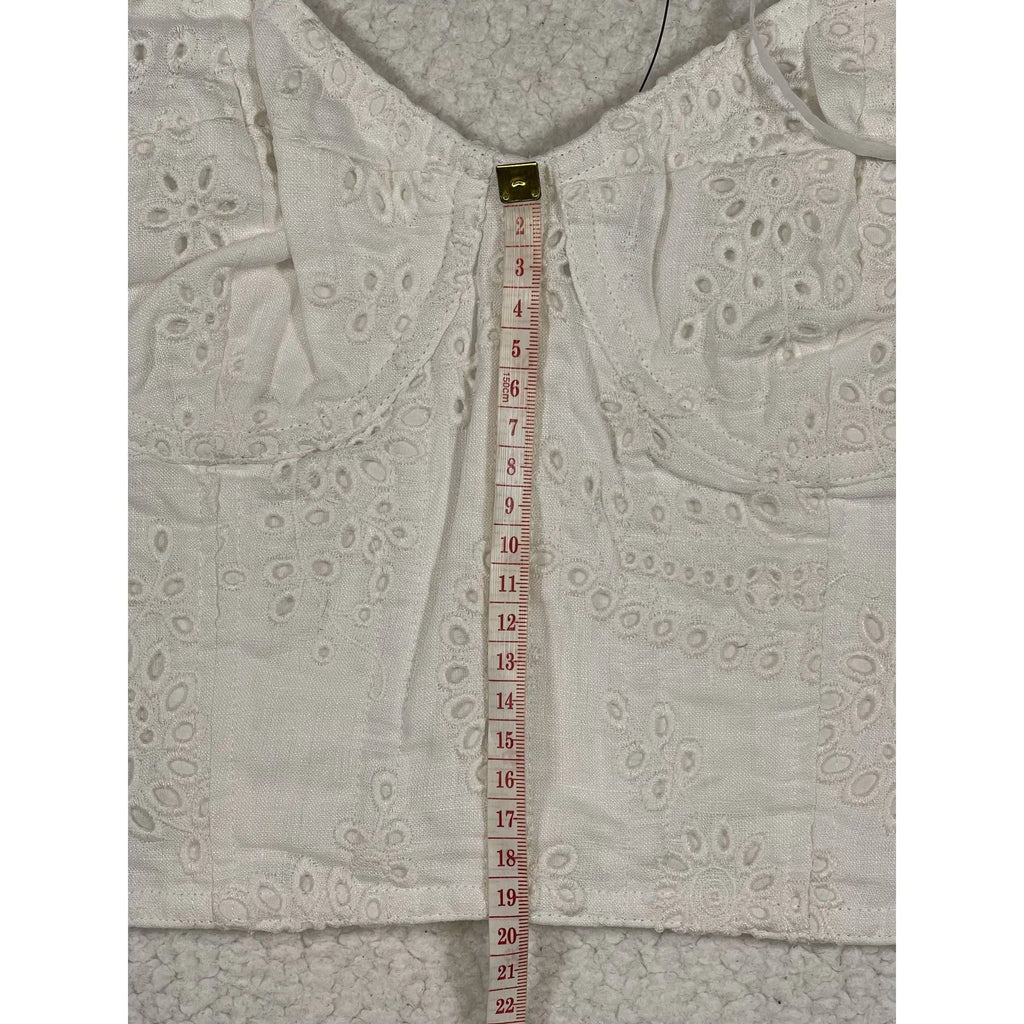 Polo Ralph Lauren besticktes Leinenbustier