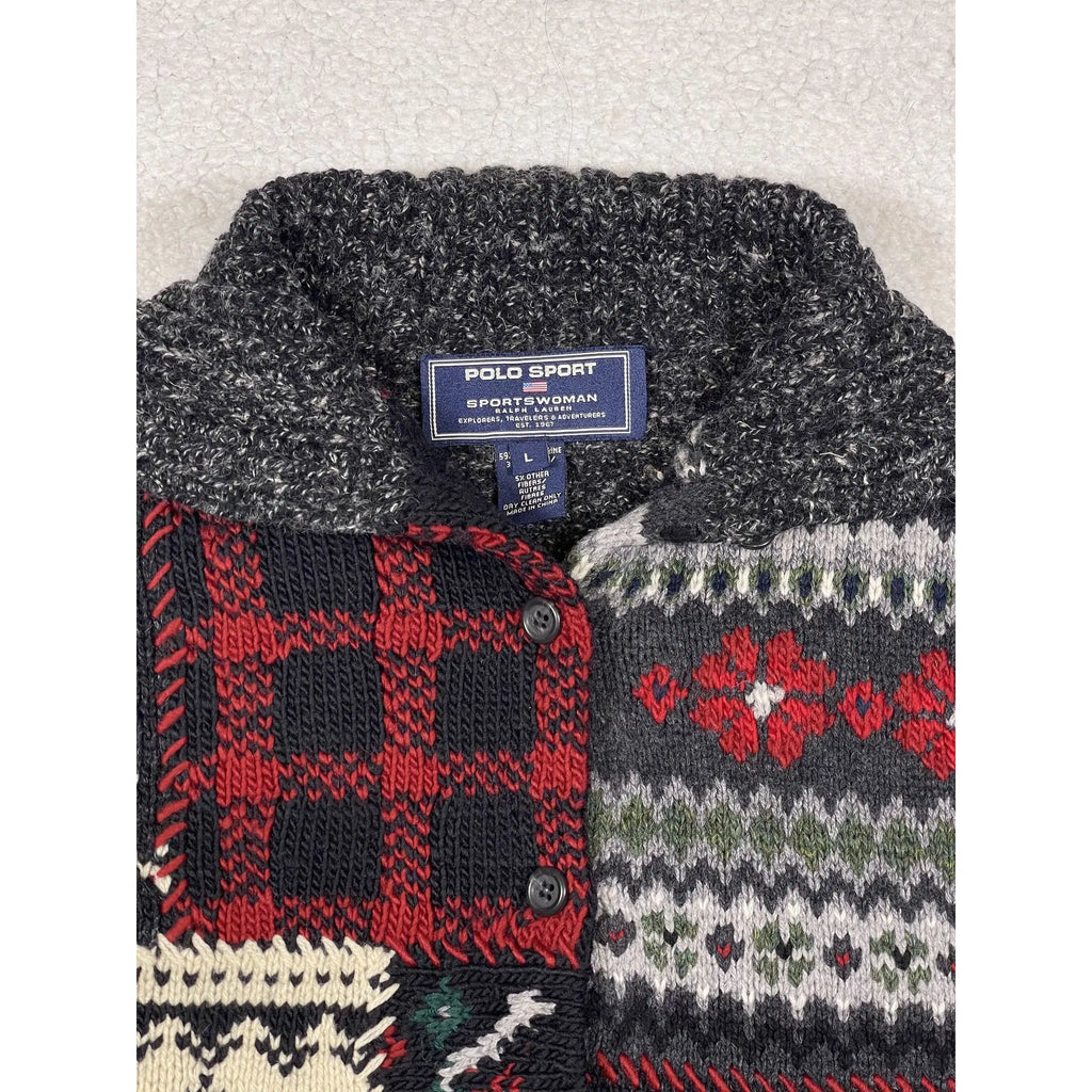 Polo Sportswoman Ralph Lauren Patchwork Cardigan (Vintage 90s)