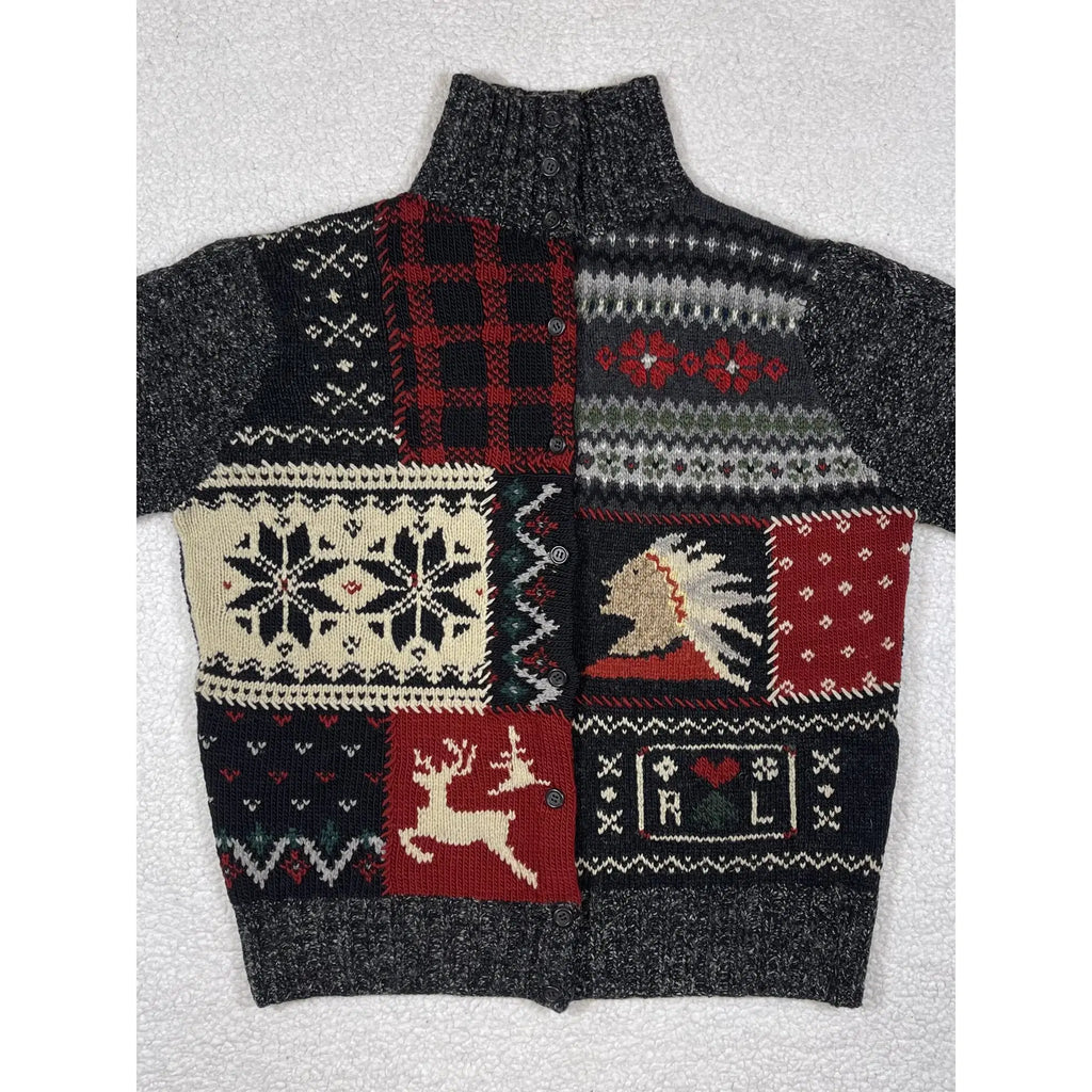 Polo Sportswoman Ralph Lauren Patchwork Cardigan (Vintage 90s)