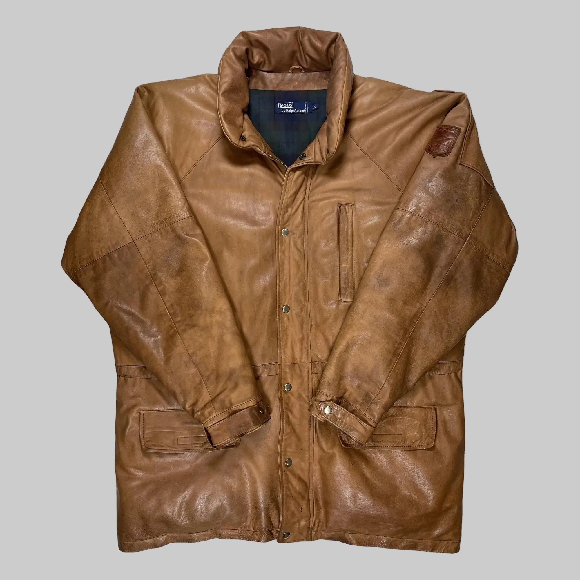 Polo Ski Ralph Lauren Leather Down Jacket (Vintage 90s)