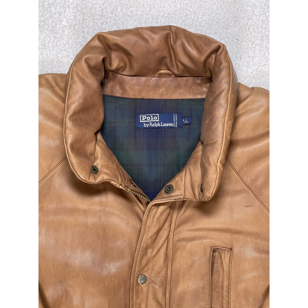 Polo Ski Ralph Lauren Leather Down Jacket (Vintage 90s)