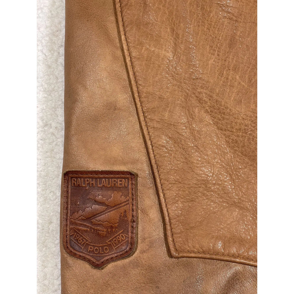 Polo Ski Ralph Lauren Leather Down Jacket (Vintage 90s)