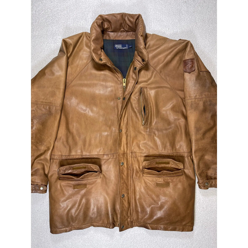 Polo Ski Ralph Lauren Leather Down Jacket (Vintage 90s)