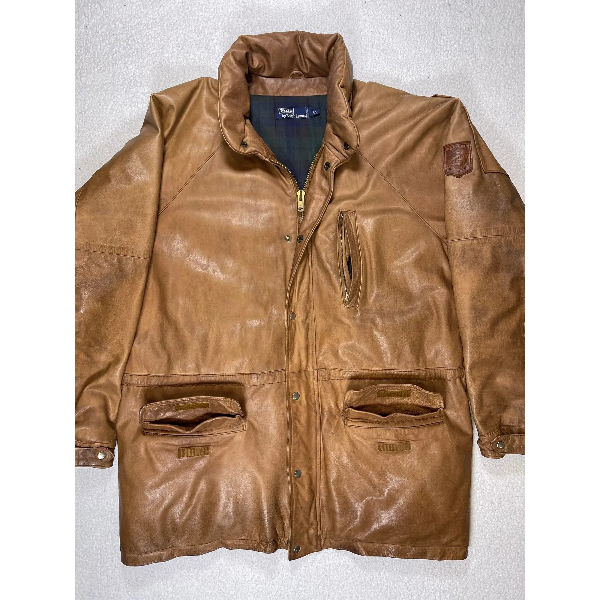 Polo Ski Ralph Lauren Leather Down Jacket (Vintage 90s)