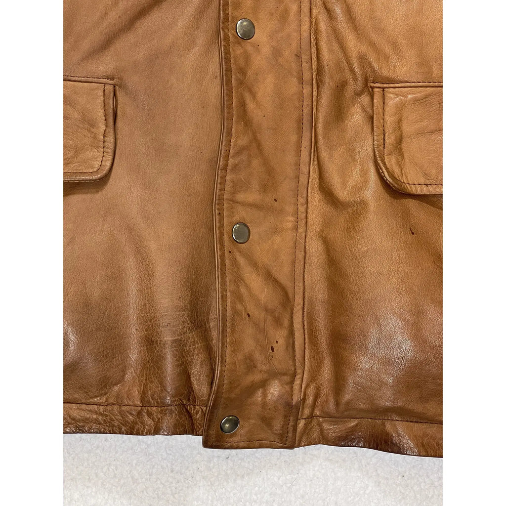 Polo Ski Ralph Lauren Leather Down Jacket (Vintage 90s)