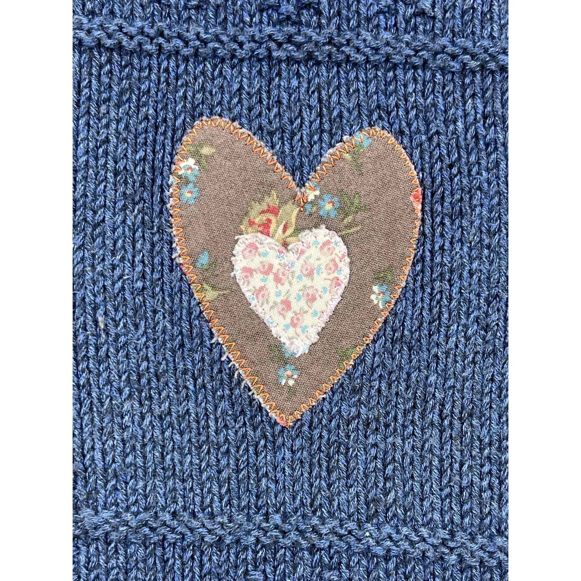 Haut sans manches en patchwork tricoté main Ralph Lauren (Vintage)
