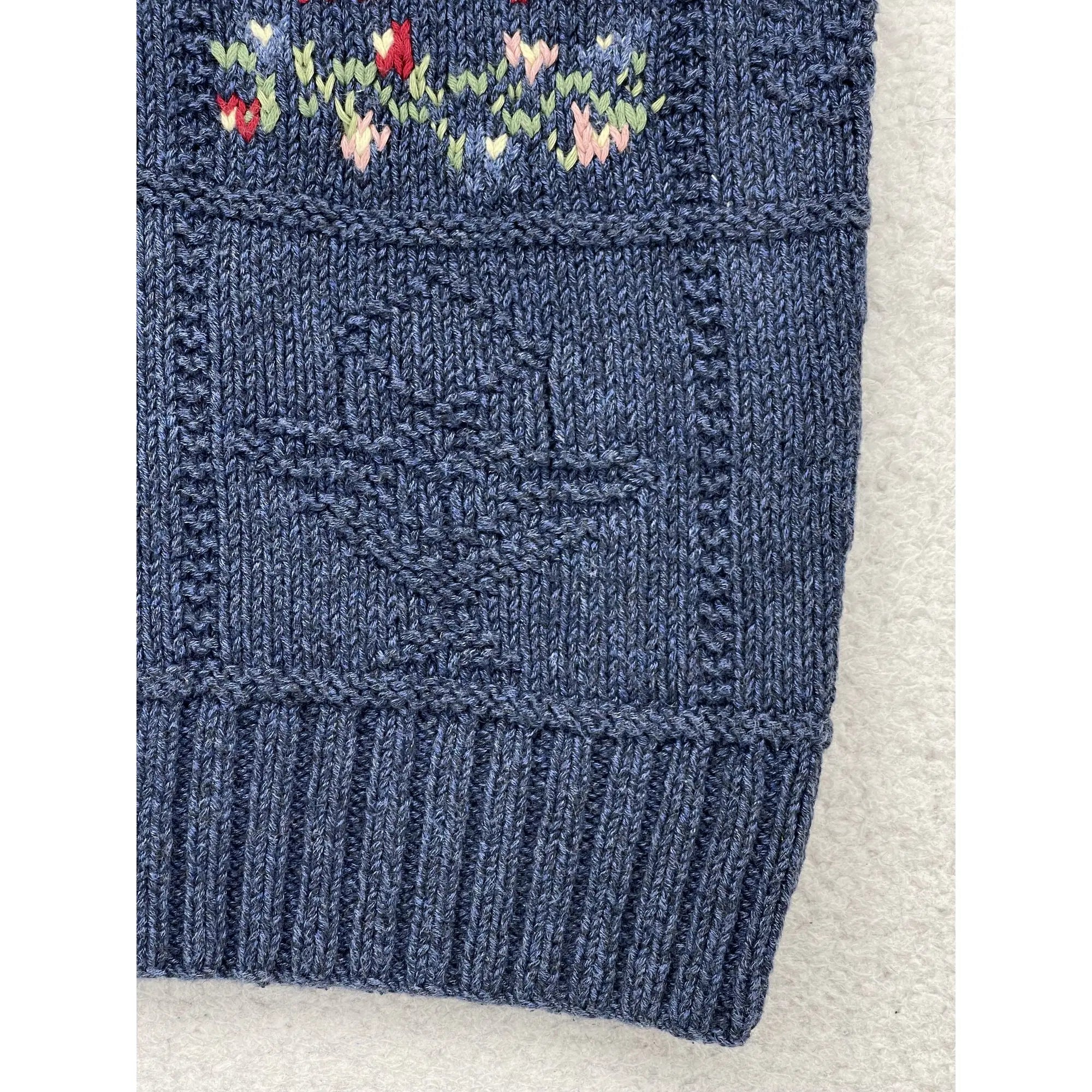 Haut sans manches en patchwork tricoté main Ralph Lauren (Vintage)
