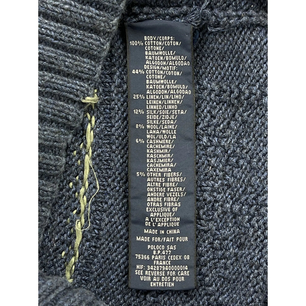 Haut sans manches en patchwork tricoté main Ralph Lauren (Vintage)