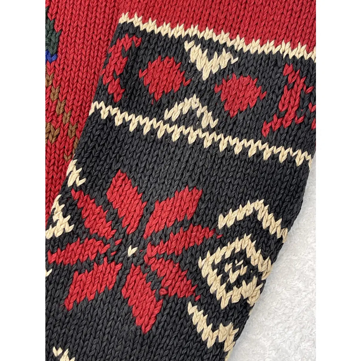 Polo Country Ralph Lauren Hand-Knit Polo Bear Linen & Cotton Sweater (Vintage)