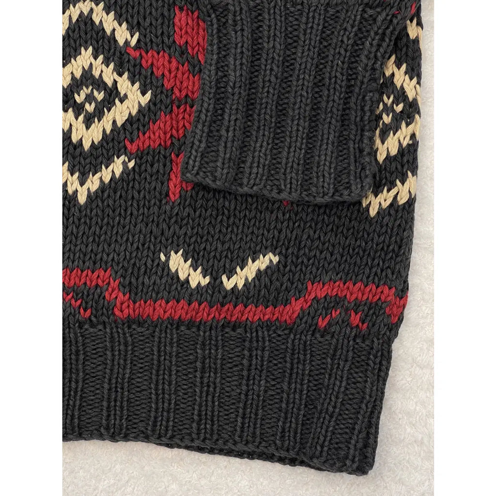 Polo Country Ralph Lauren Hand-Knit Polo Bear Linen & Cotton Sweater (Vintage)
