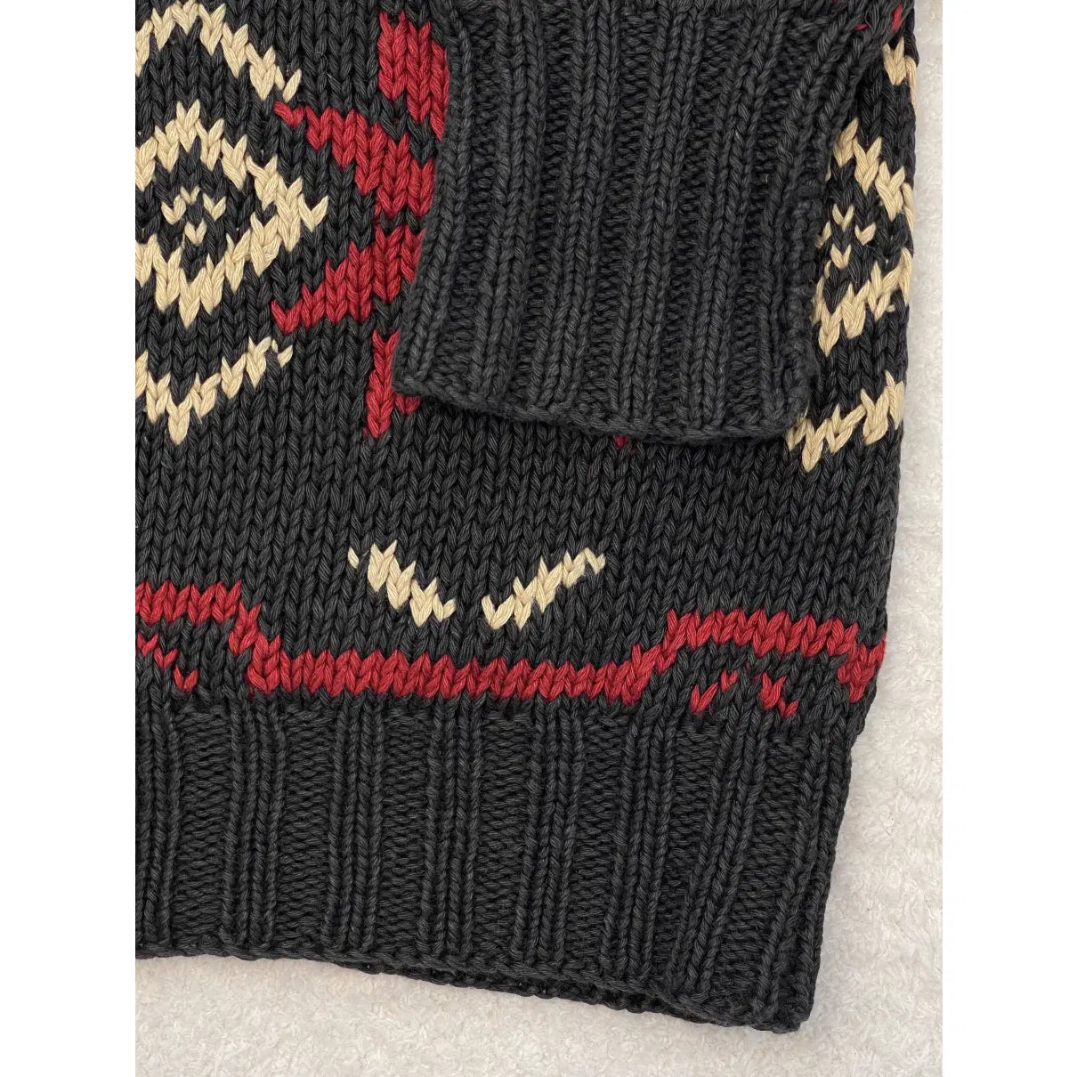 Polo Country Ralph Lauren Hand-Knit Polo Bear Linen & Cotton Sweater (Vintage)