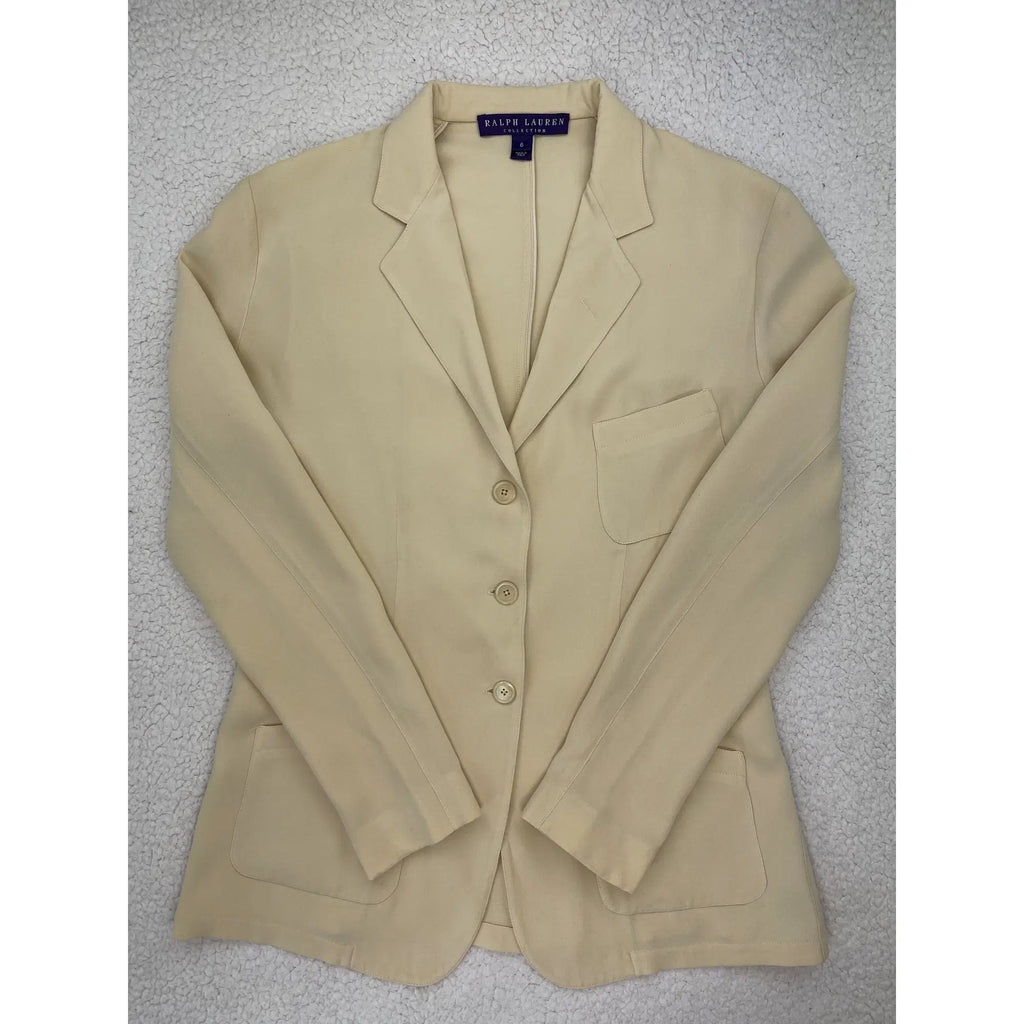 Ralph Lauren Collection Seiden-Shantung-Jacken- und -Hosen-Set (Vintage)