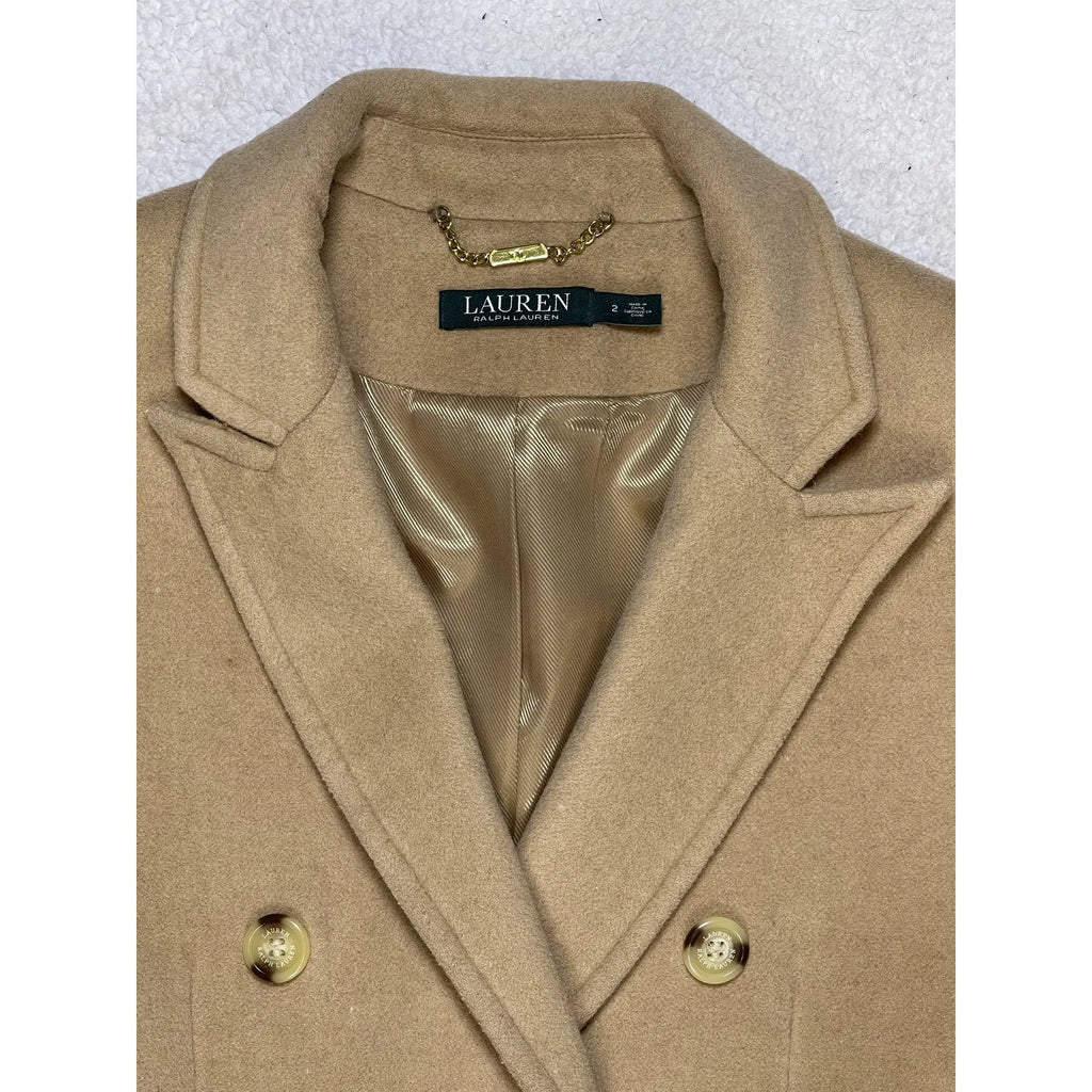 Lauren Ralph Lauren Double-Breasted Wool Blend Coat