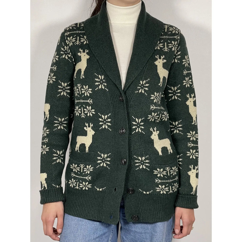 Denim & Supply Ralph Lauren Patterned Shawl Collar Wool Blend Cardigan (Vintage)