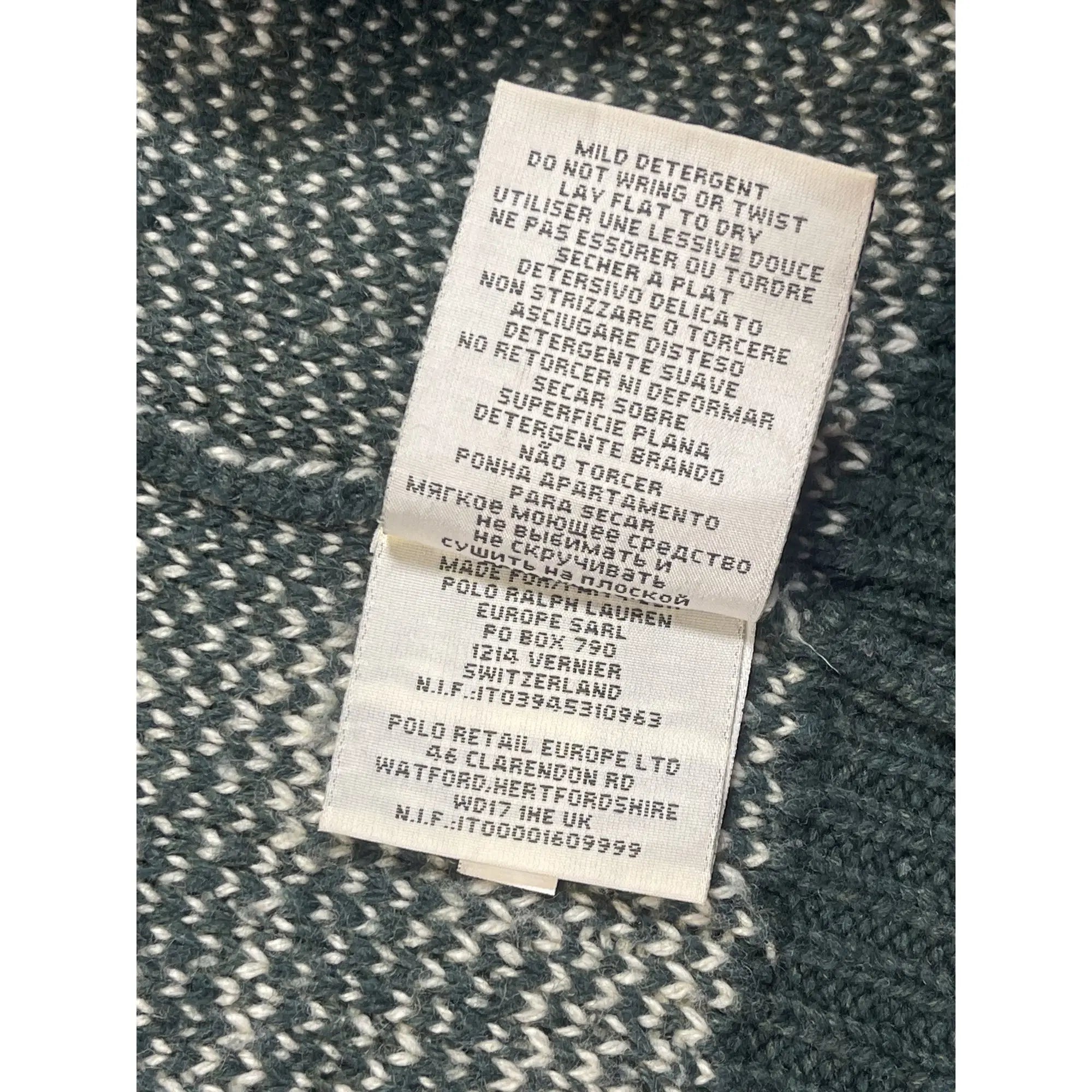 Denim & Supply Ralph Lauren Patterned Shawl Collar Wool Blend Cardigan (Vintage)
