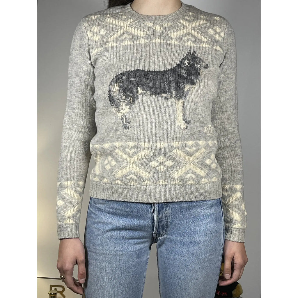 Lauren Ralph Lauren Pullover aus Lammwolle mit Husky-Muster (Vintage)