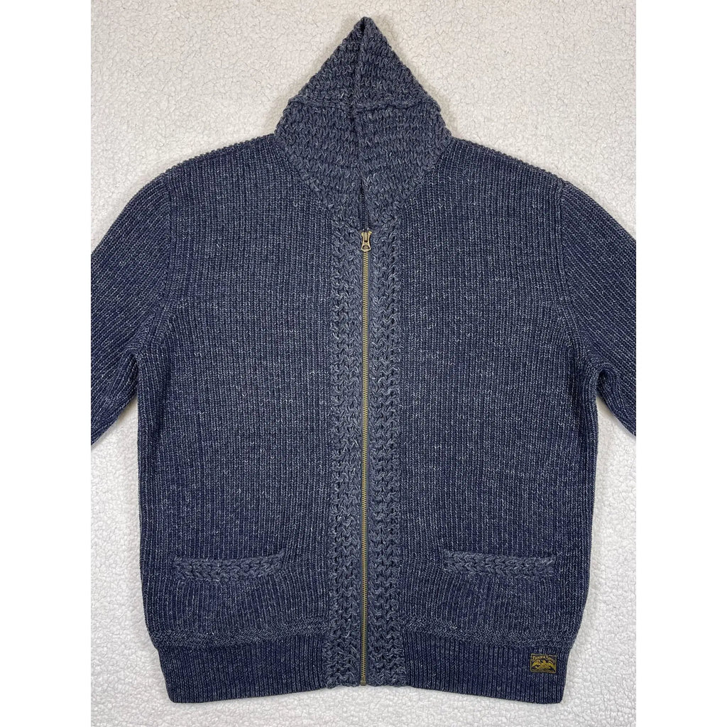 Denim & Supply Ralph Lauren Full-Zip Indigo Knit Sweater (Vintage)
