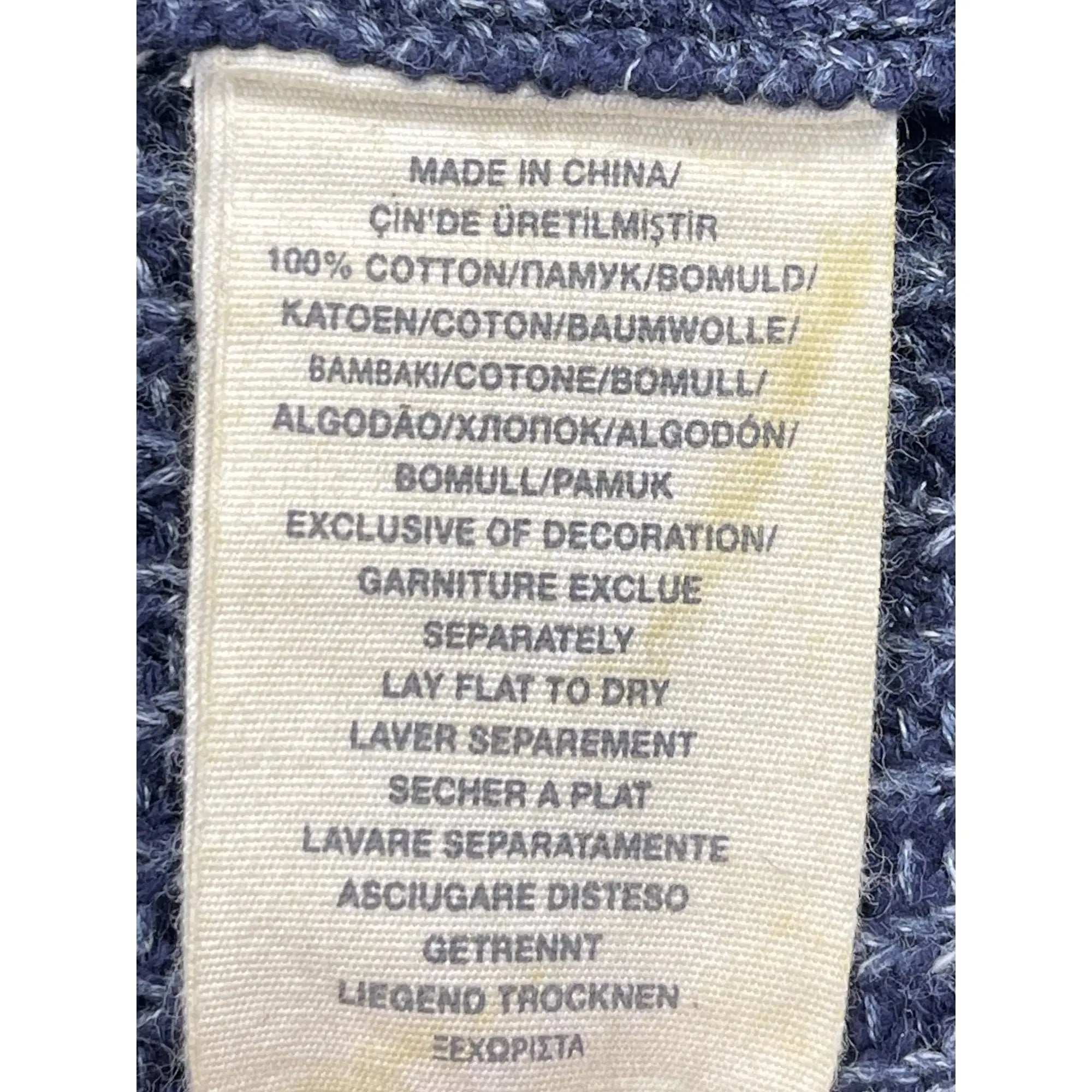 Denim & Supply Ralph Lauren Full-Zip Indigo Knit Sweater (Vintage)