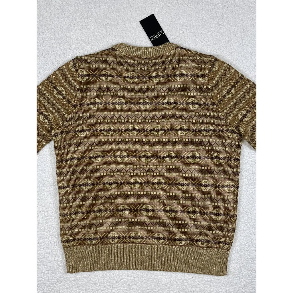 Lauren Ralph Lauren Fair Isle Metallized Cotton Blend Pullover (2023)