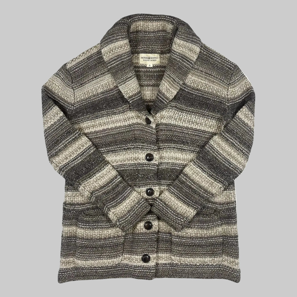 Denim & Supply Ralph Lauren Striped Wool Blend Cardigan (Vintage)