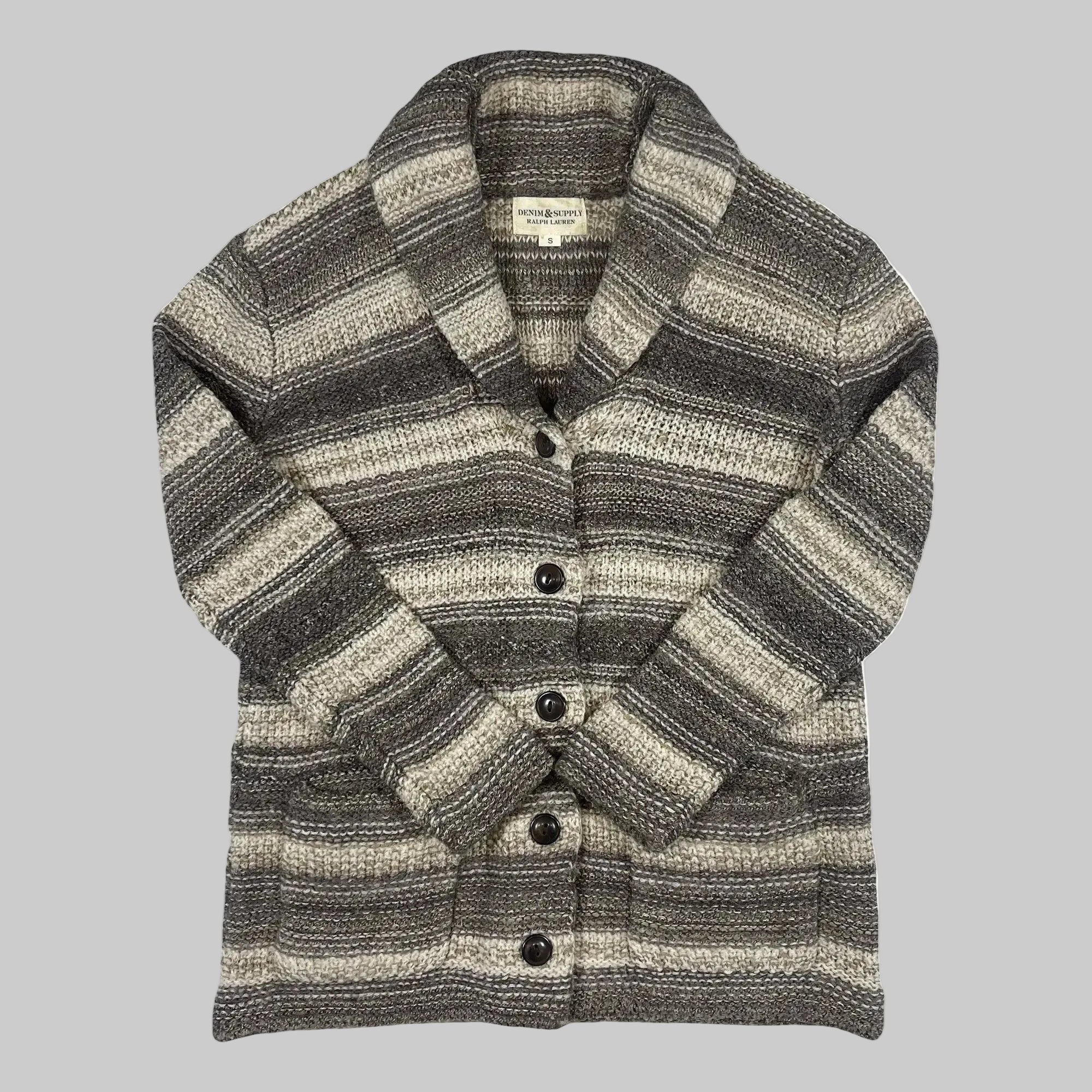 Denim & Supply Ralph Lauren Striped Wool Blend Cardigan (Vintage)