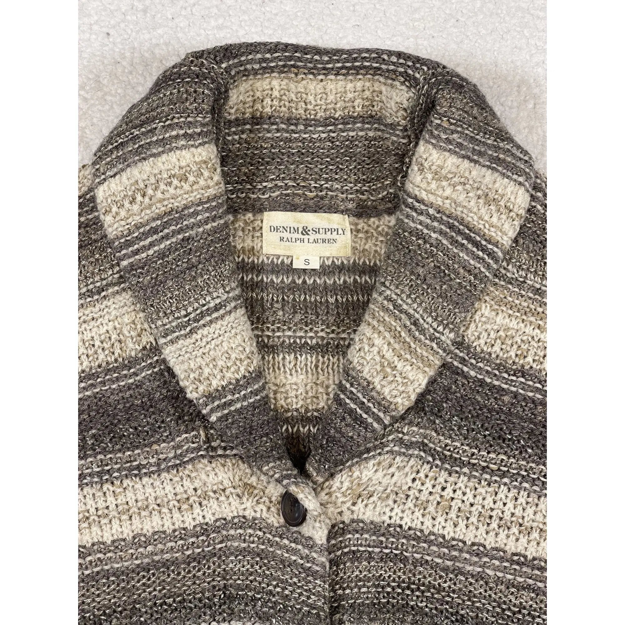 Denim & Supply Ralph Lauren Striped Wool Blend Cardigan (Vintage)