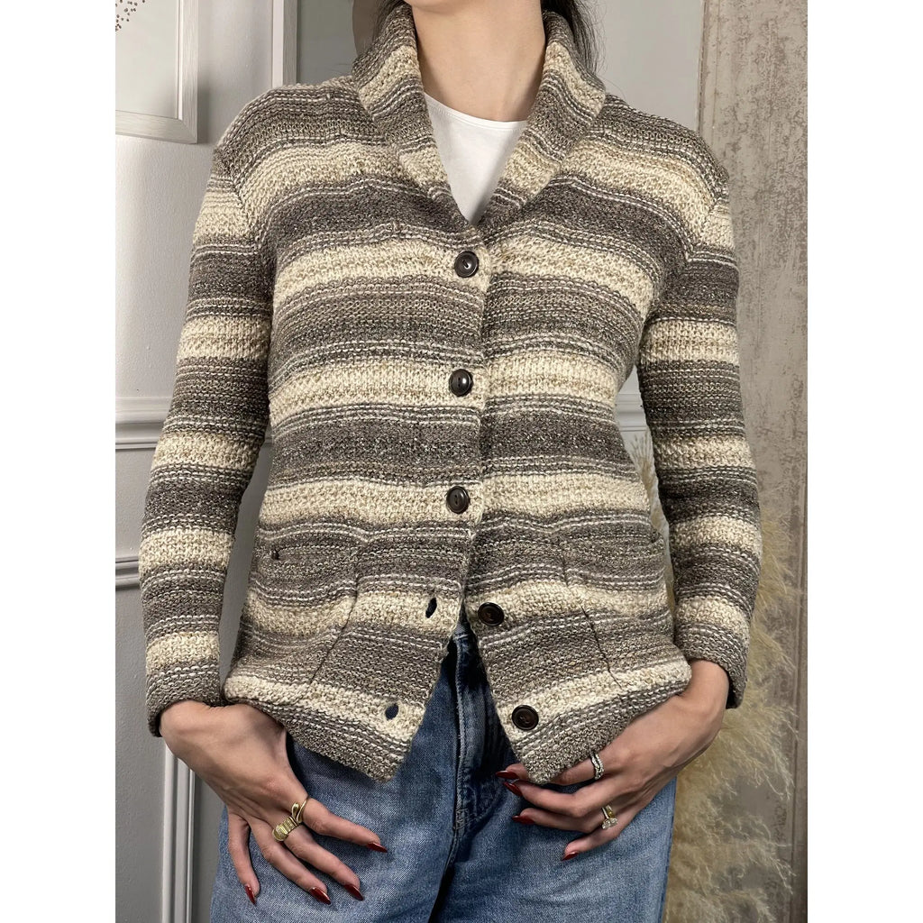 Denim & Supply Ralph Lauren Striped Wool Blend Cardigan (Vintage)